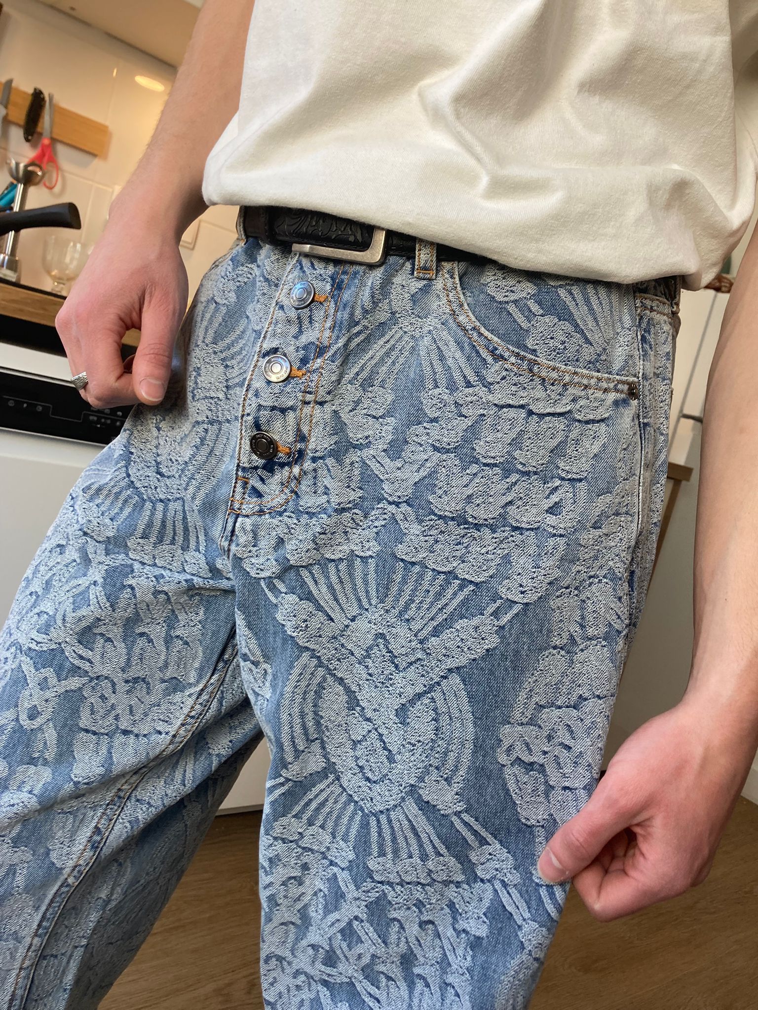 Daily Paper Settle Macrame Denim Pants Size US 32 / EU 48 - 1 Thumbnail