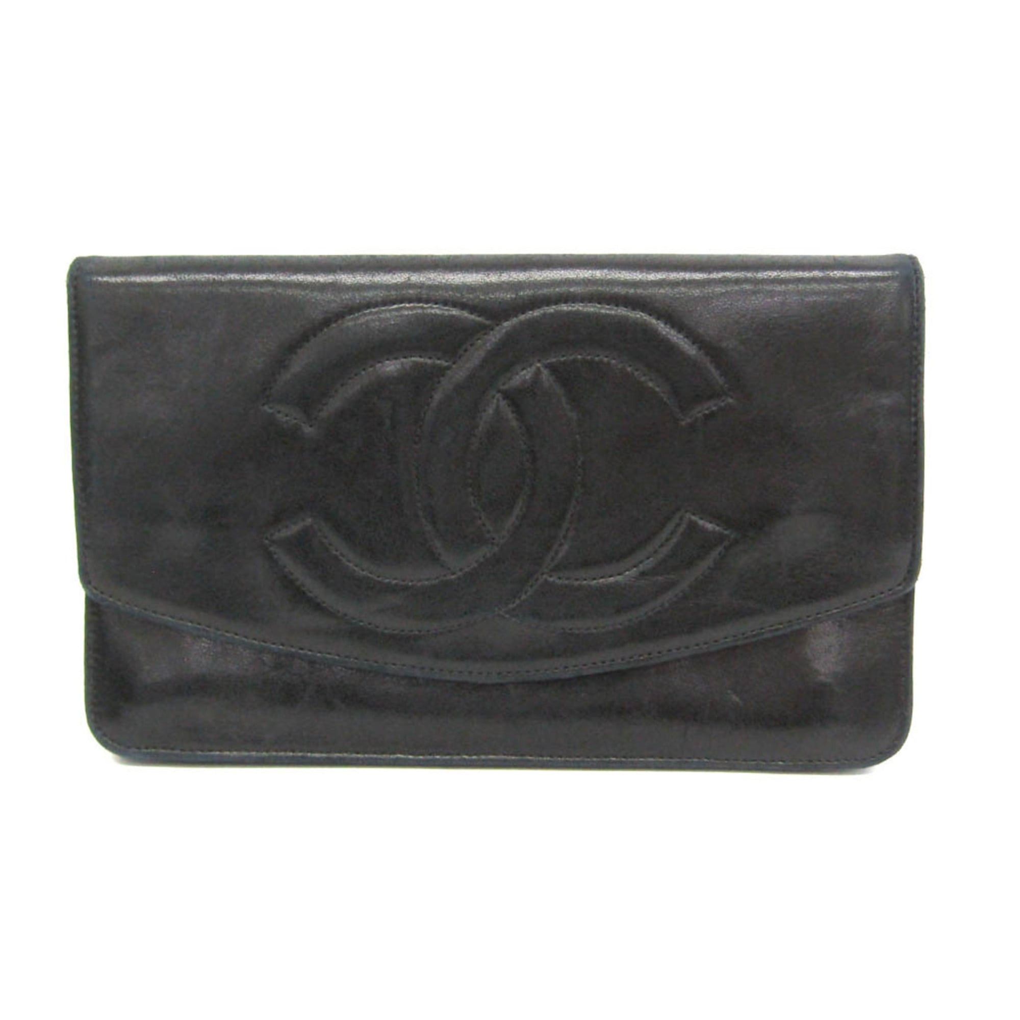 Chanel Chanel Coco Mark Women's Lambskin Long Wallet (bi-fold) Black Size ONE SIZE - 1 Thumbnail