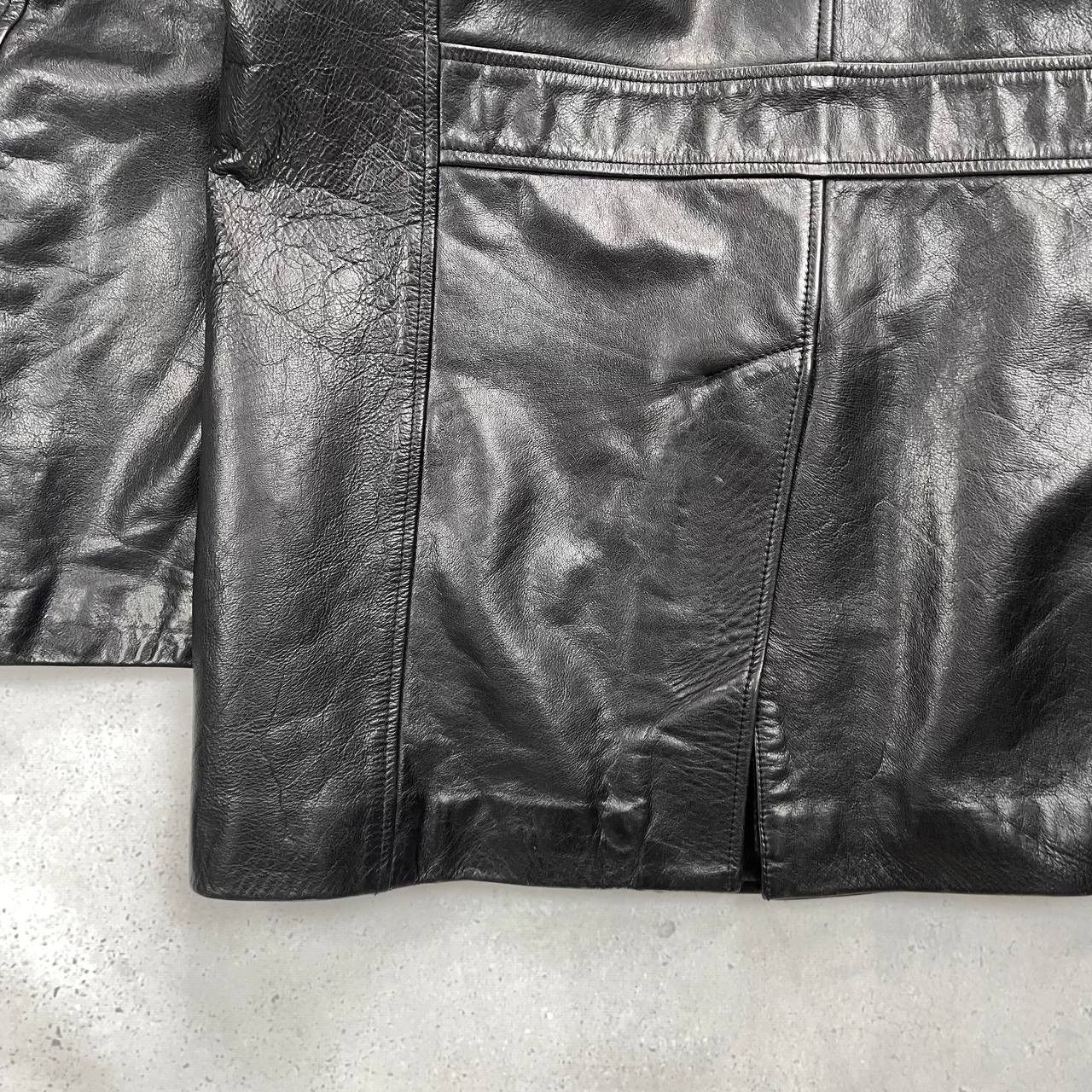 Kenzo Vintage Kenzo Homme Mid-Length Calf Leather Jacket Black L Size US L / EU 52-54 / 3 - 22 Thumbnail