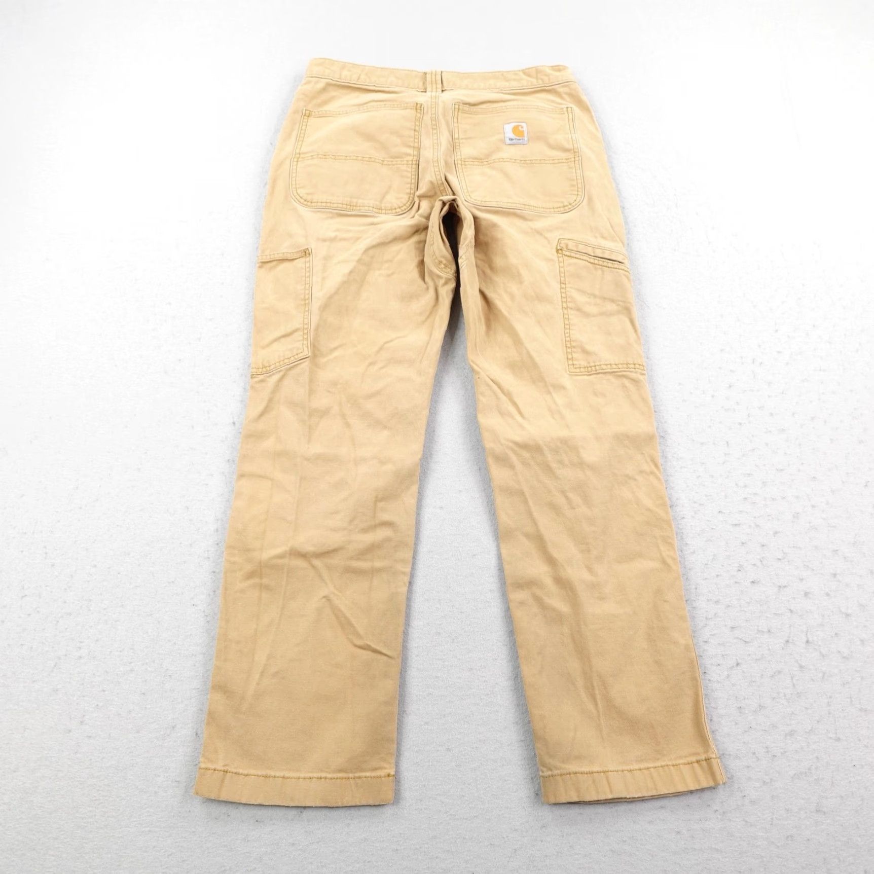 Carhartt Carhartt Pants Mens 31x30 Tan Canvas Double Front Knee Rugged Flex Utility Work Casual Size US 31 - 7 Thumbnail