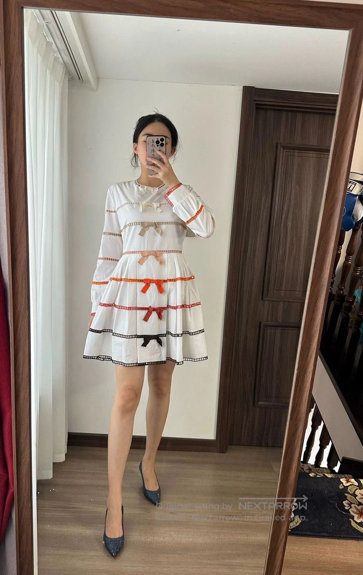 Fendi Fendi Embroidered Gradient Hem Dress. Size US M / EU 48-50 / 2 - 2 Thumbnail