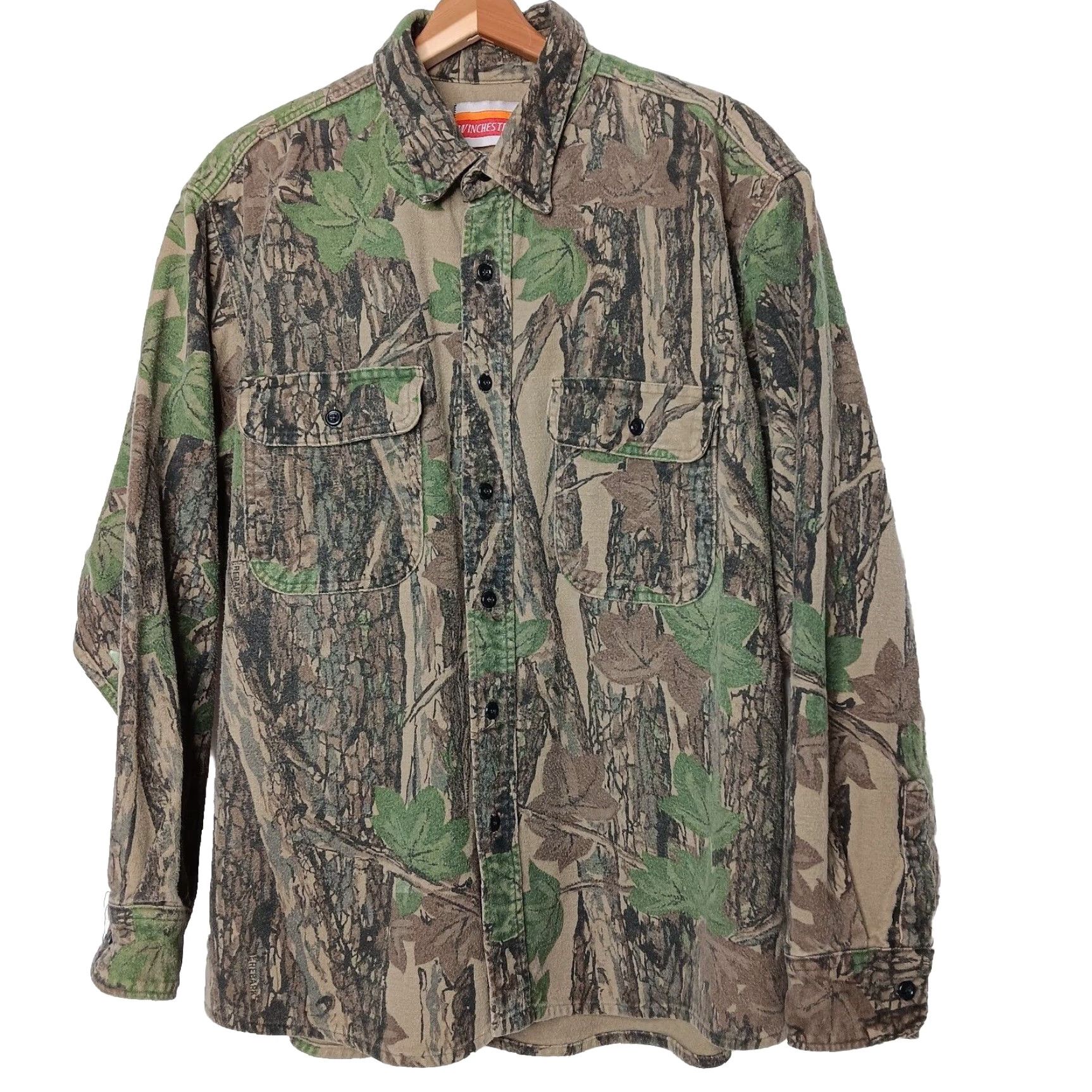 Vintage VINTAGE Winchester Hunting Shirt Men XL Long Sleeve Tree Camo Chamois Flannel Size US XL / EU 56 / 4 - 2 Thumbnail