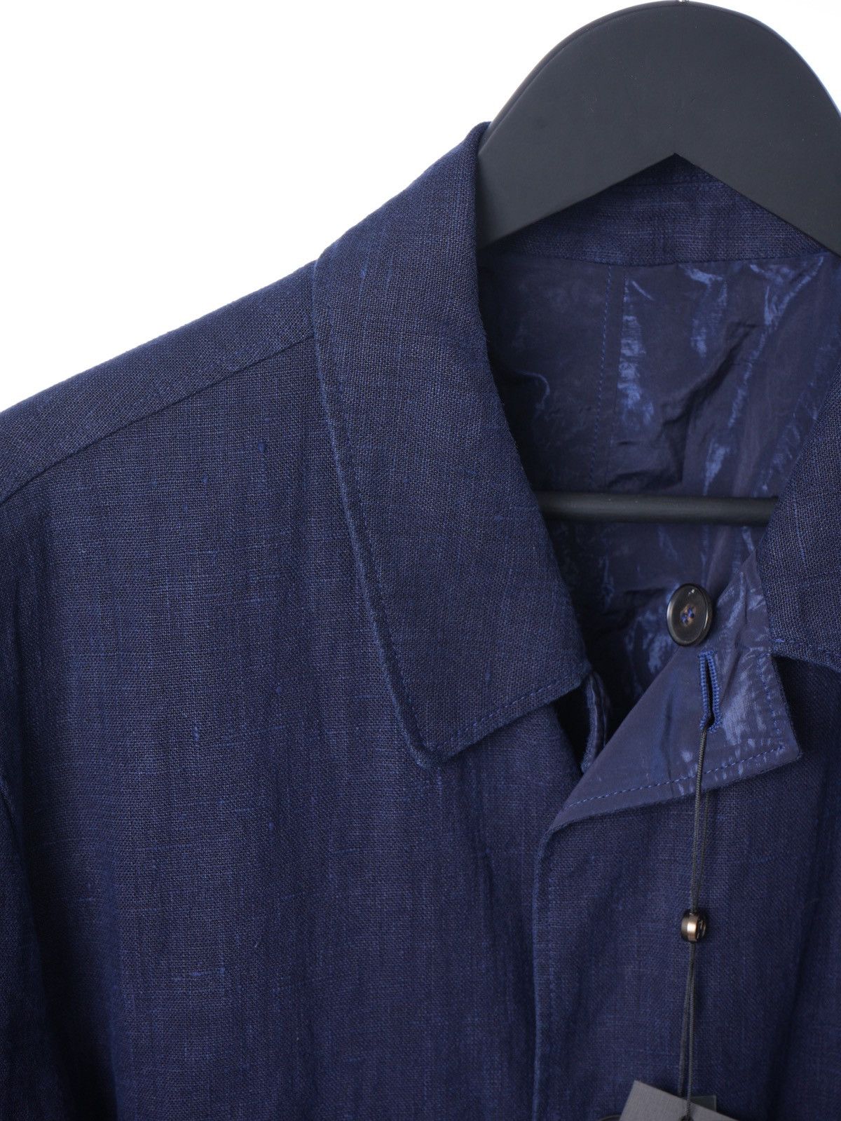 John Varvatos John Varvatos Collection Linen Trench Coat Blue Reversible Size US XL / EU 56 / 4 - 3 Thumbnail