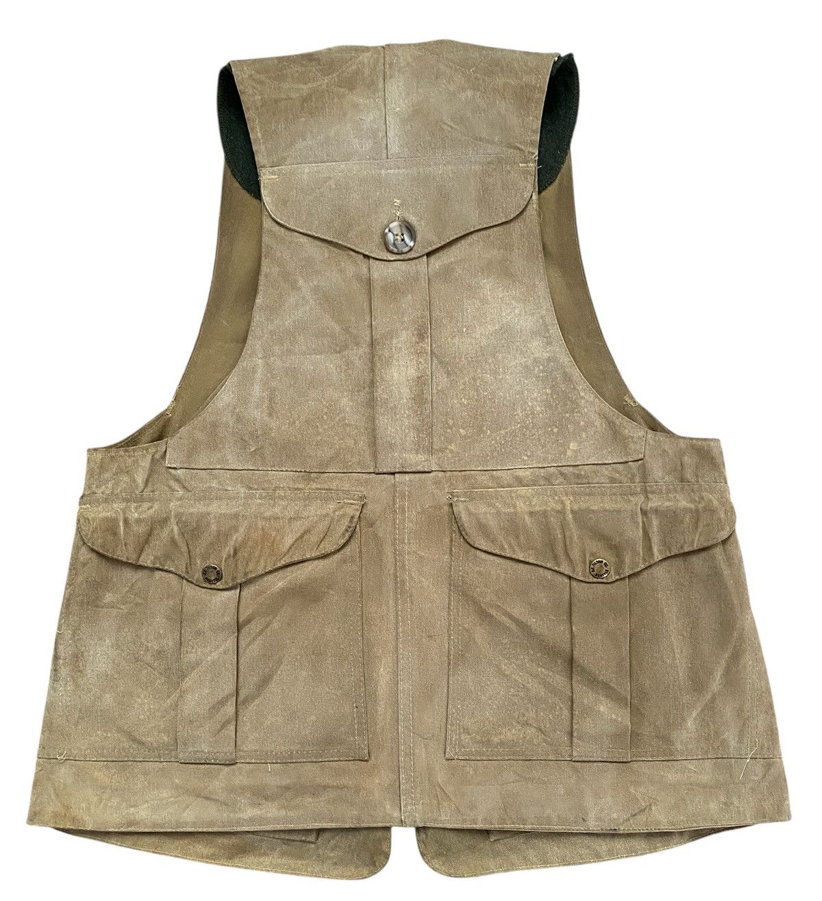 Filson Vintage Filson Style 32 Half Moon Waxed Canvas Hunting Vest Size US S / EU 44-46 / 1 - 2 Thumbnail