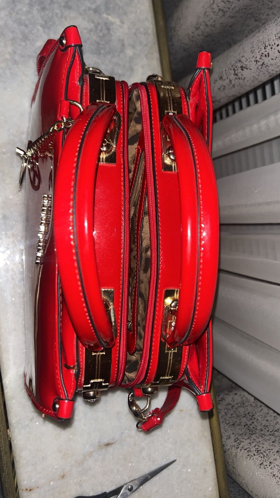 Michael Kors patent leather red Michael Kors satchel shoulder bag Size ONE SIZE - 6 Thumbnail