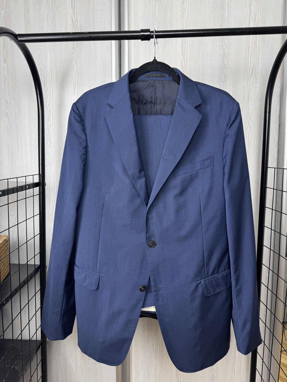 Z Zegna Z Zegna Ermenegildo Zegna wool checkered blue 2 pcs suit Size 42L - 1 Thumbnail