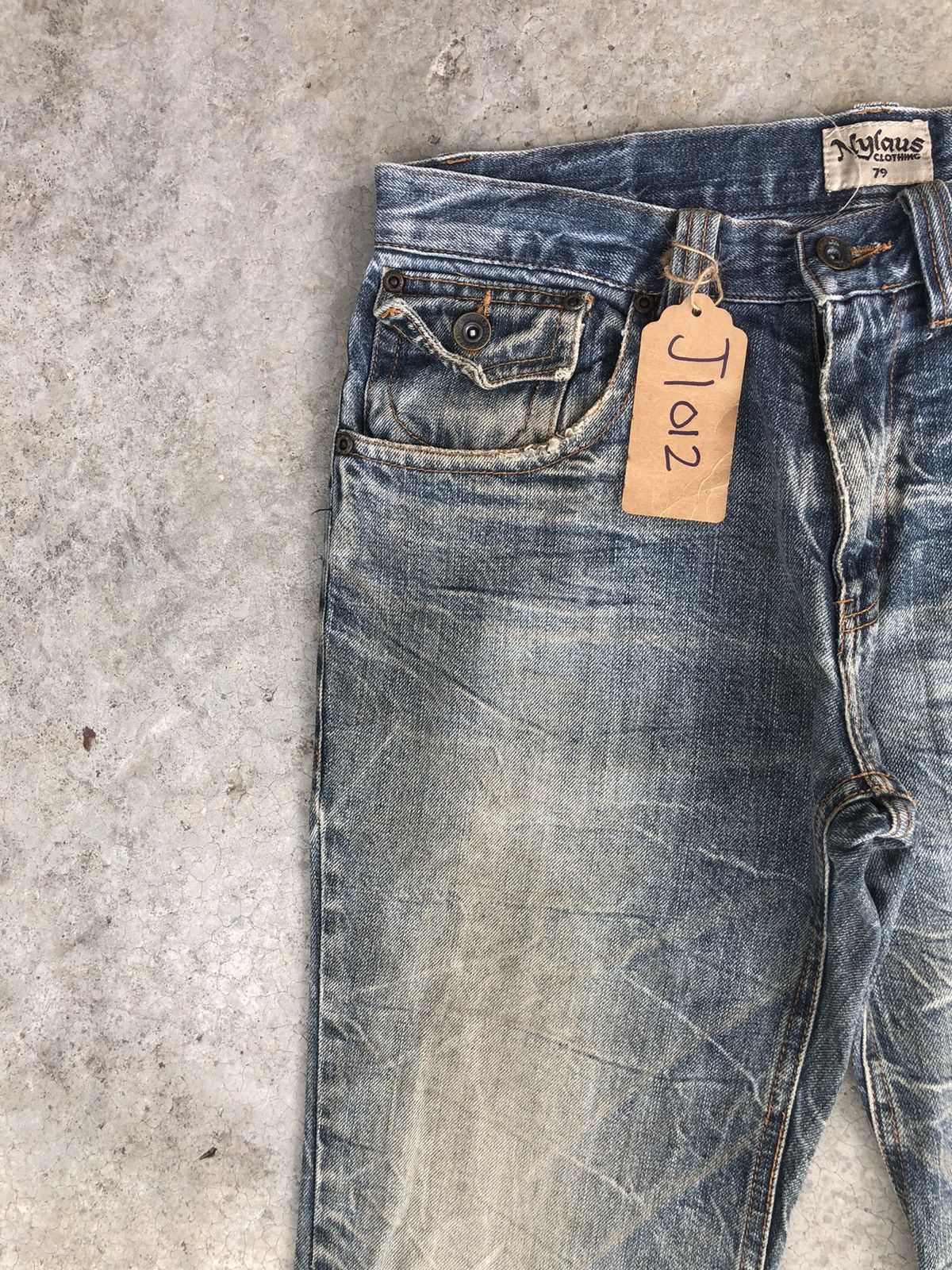 Le Grande Bleu (L.G.B.) Japanese Nylaus Flared Jeans Distressed Jeans Size US 31 - 4 Thumbnail
