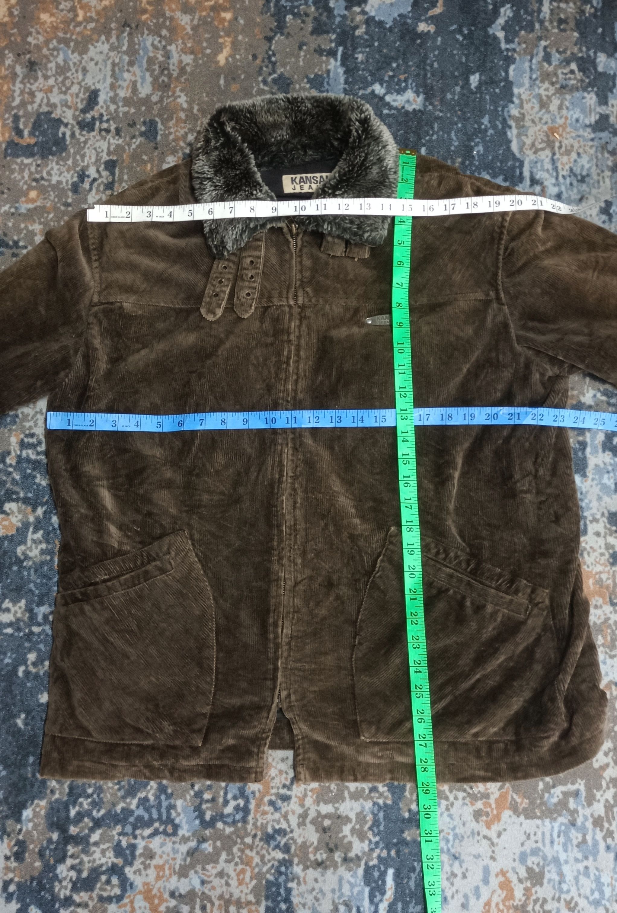 Kansai Yamamoto Kansai Jeans by Kansai Yamamoto Fur Faux Coduroy Jacket Size US L / EU 52-54 / 3 - 13 Thumbnail