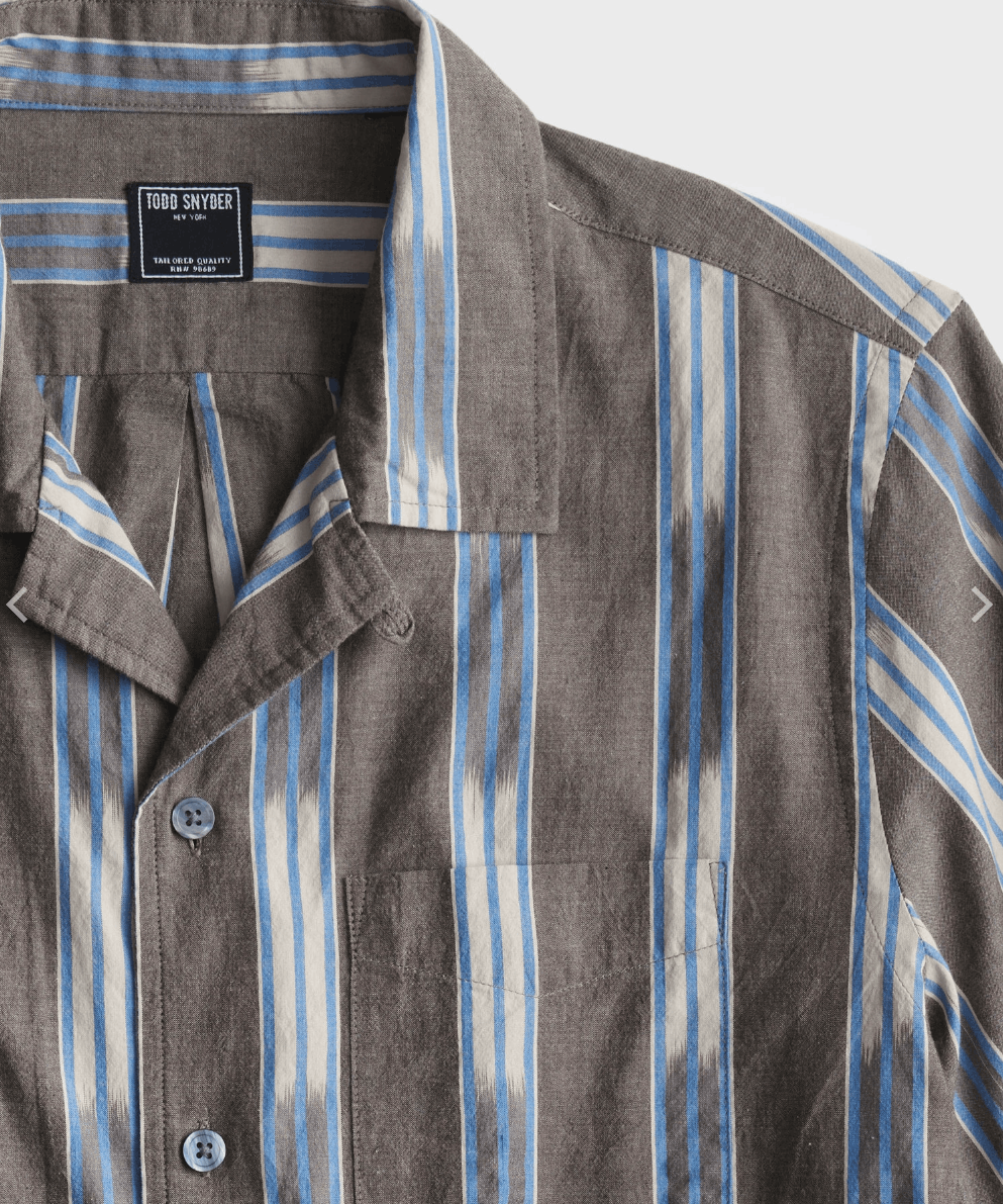 Todd Snyder Todd Snyder JACQUARD CAMP COLLAR SHIRT L $198 Size US L / EU 52-54 / 3 - 2 Thumbnail