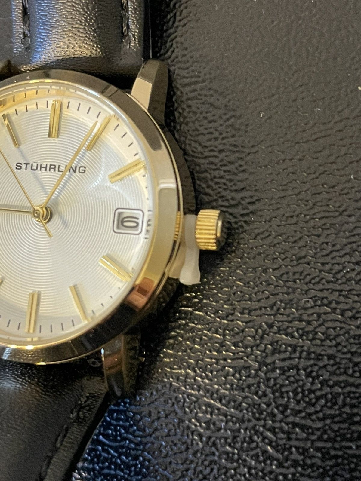 Sturhling Stuhrling women’s watch w/ black leather strap Size ONE SIZE - 3 Thumbnail
