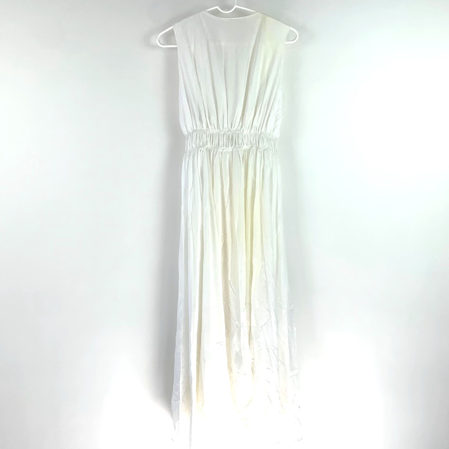 Vintage VINTAGE Miss Elaine Union Made Goddess White Nylon Sheer Slip Nightgown Large Size ONE SIZE - 4 Thumbnail