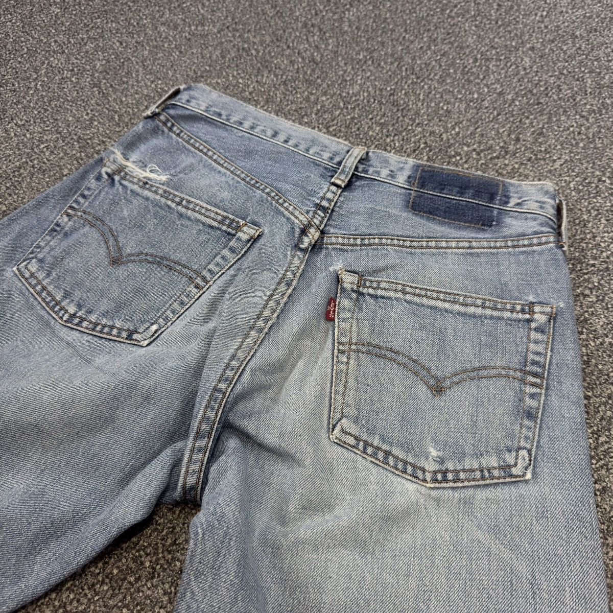 Levi's Vintage Clothing Vintage Big E Levis 502xx Selvedge 80s 90s Faded Aging Denim Size US 29 - 8 Thumbnail