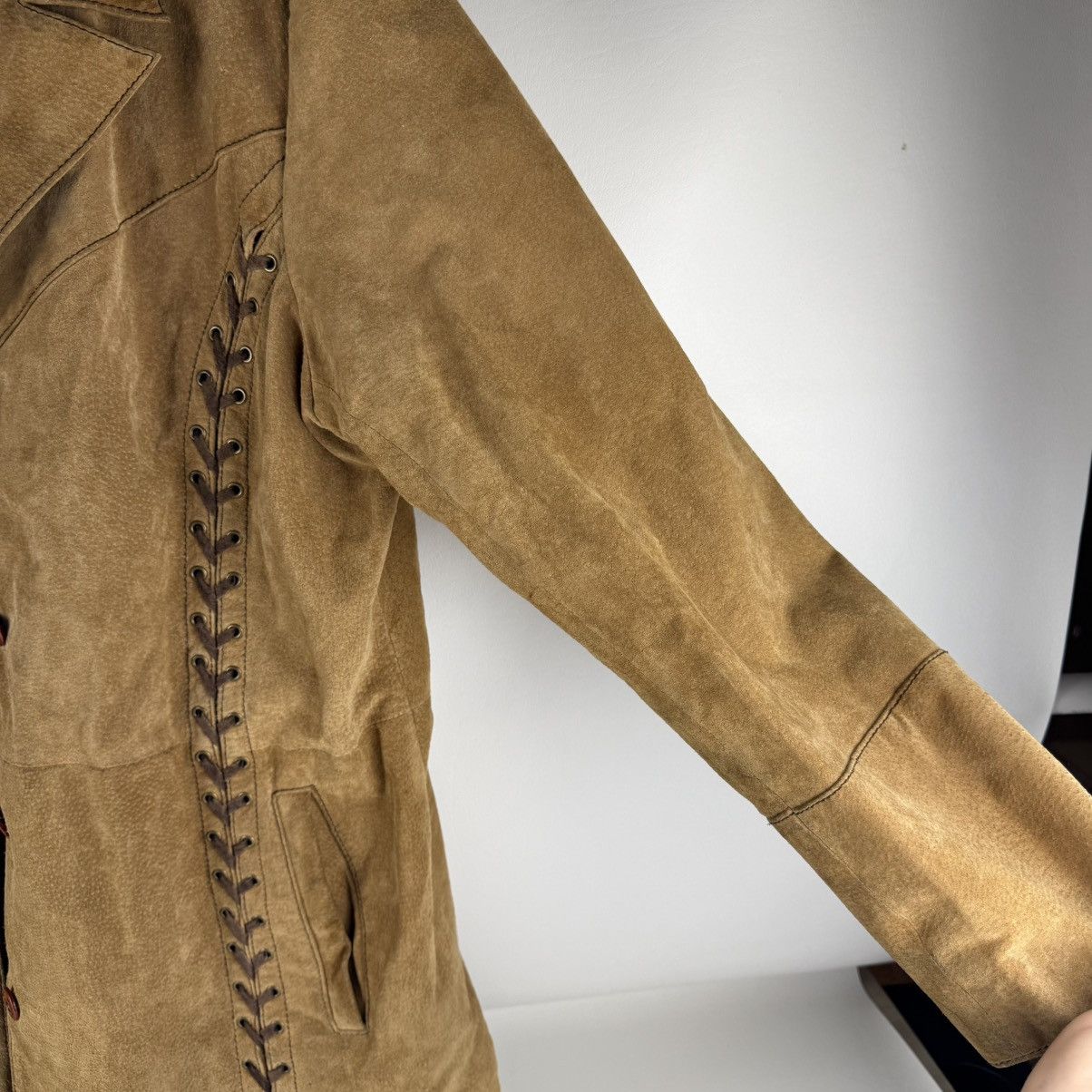 Wilsons Leather Vintage Wilsons Leather Maxima Brown Suede Trench Coat Size XL / US 12-14 / IT 48-50 - 5 Thumbnail