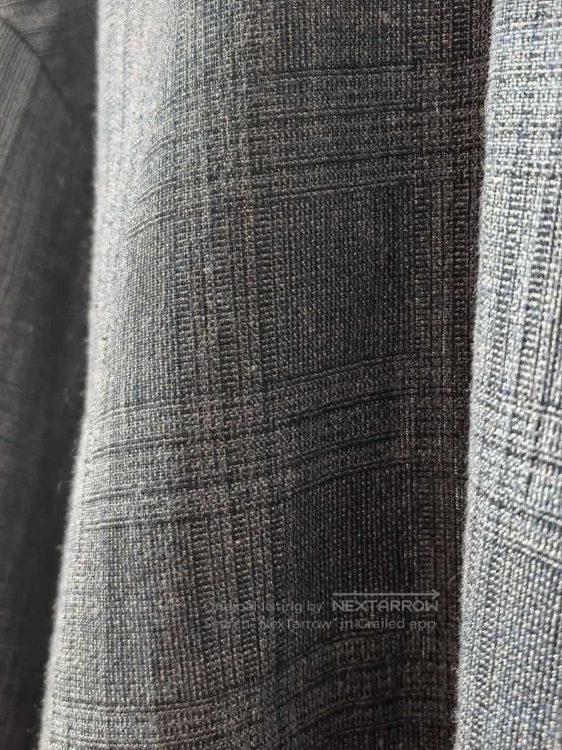 Issey Miyake Issey Miyake Blue Gray Plaid Linen and Cotton Thick Woven Size US M / EU 48-50 / 2 - 3 Thumbnail