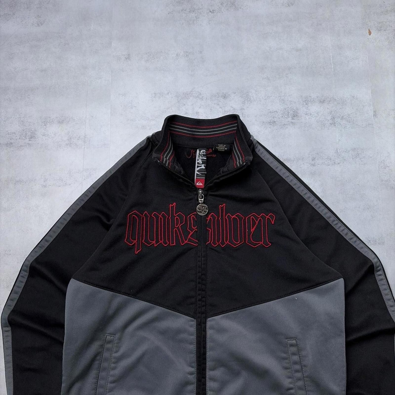 Quiksilver Y2K Black Quiksilver Surf Grunge Skater Track Jacket Size XS / US 0-2 / IT 36-38 - 3 Thumbnail
