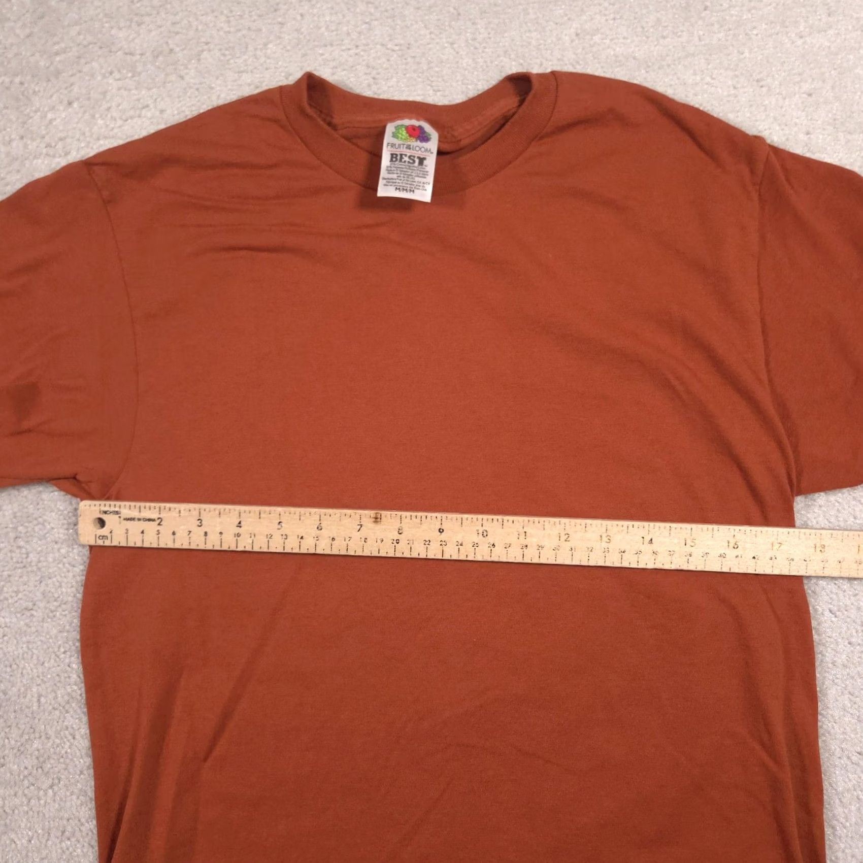 Fruit Of The Loom Fruit Of The Loom Shirt Mens Medium Orange Basic Solid Tee Crewneck Casual Size US M / EU 48-50 / 2 - 7 Thumbnail