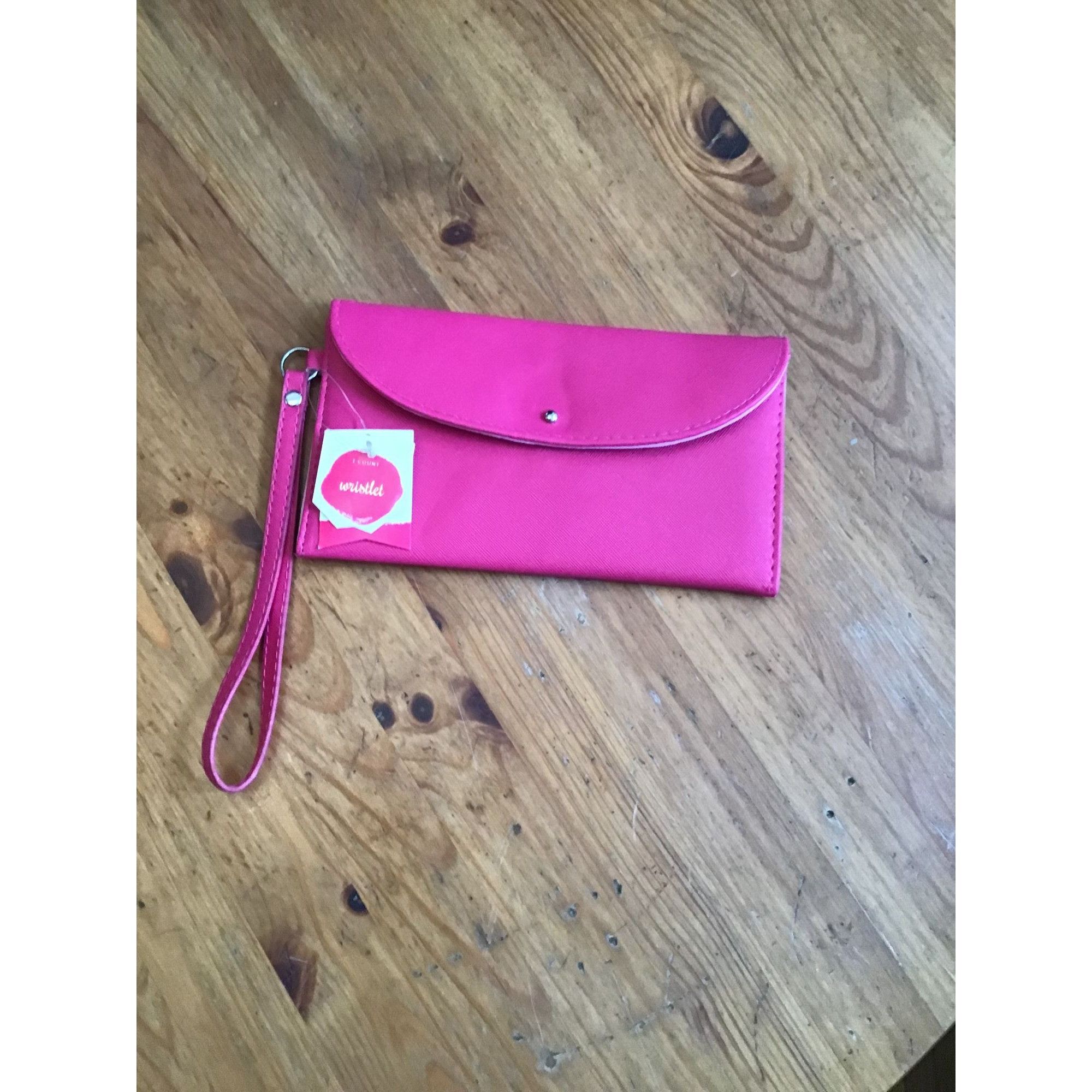 Other Hot Pink Wristlet Clutch Purse With Closure & Tag Size ONE SIZE - 1 Thumbnail