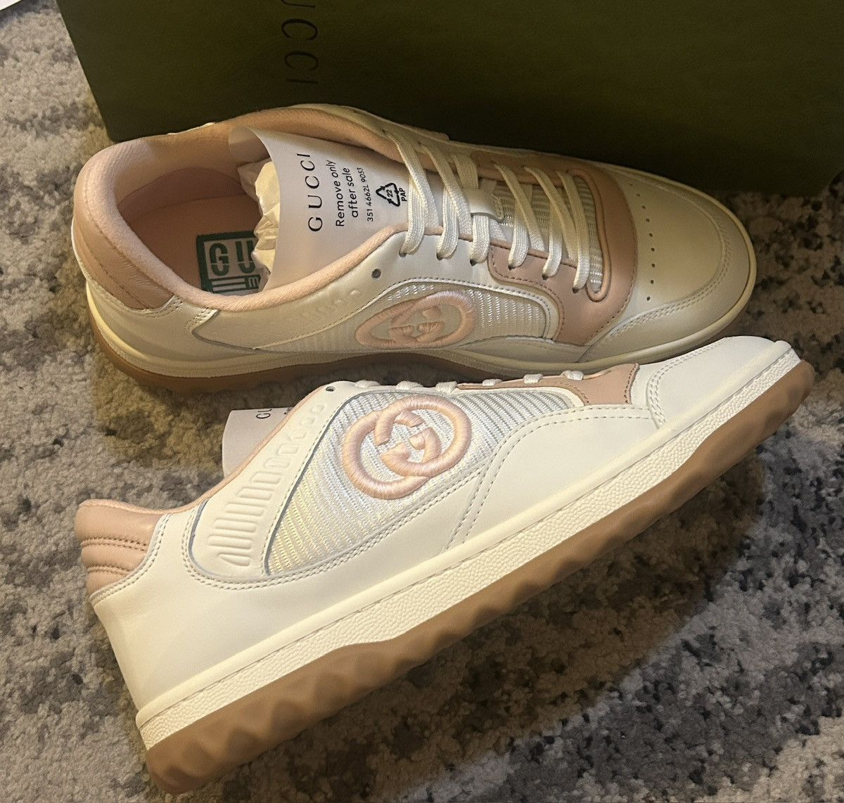 Gucci Gucci MAC80 Low Top Leather Skateboard Sneakers Size US 8.5 / IT 38.5 - 3 Thumbnail