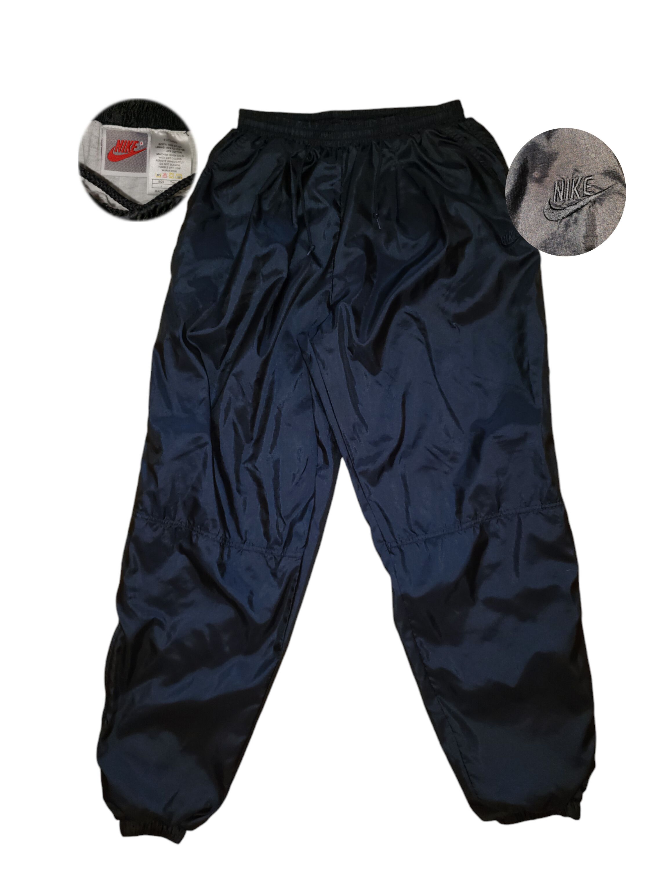Nike × Vintage Vintage 90s Nike Grey Tag Windbreaker Pants Size US 34 / EU 50 - 1 Preview