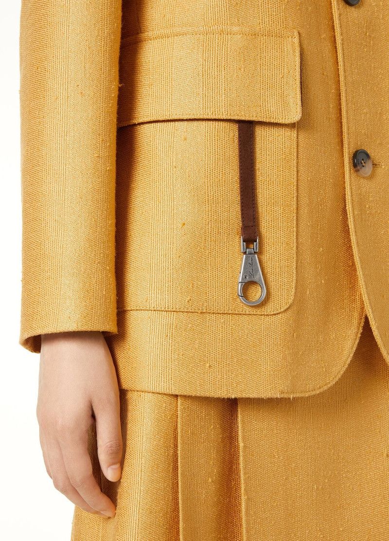 Loro Piana o1srvl11e0526 FAP0457 Roadster Mini Jacket In Yellow Size M / US 6-8 / IT 42-44 - 3 Thumbnail