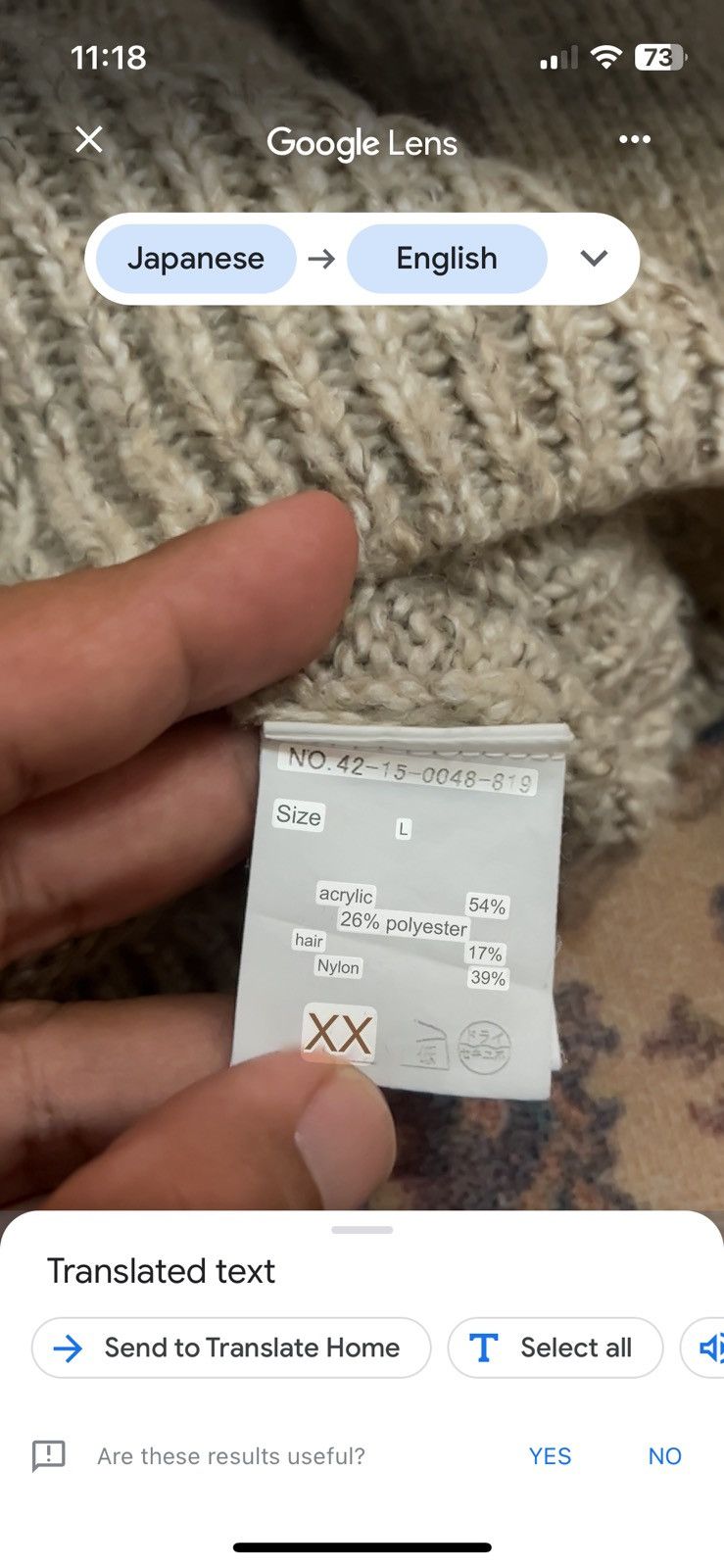 Beams Plus × Japanese Brand Japanese Beams Knit inspired by Thom Brown Size US L / EU 52-54 / 3 - 10 Thumbnail