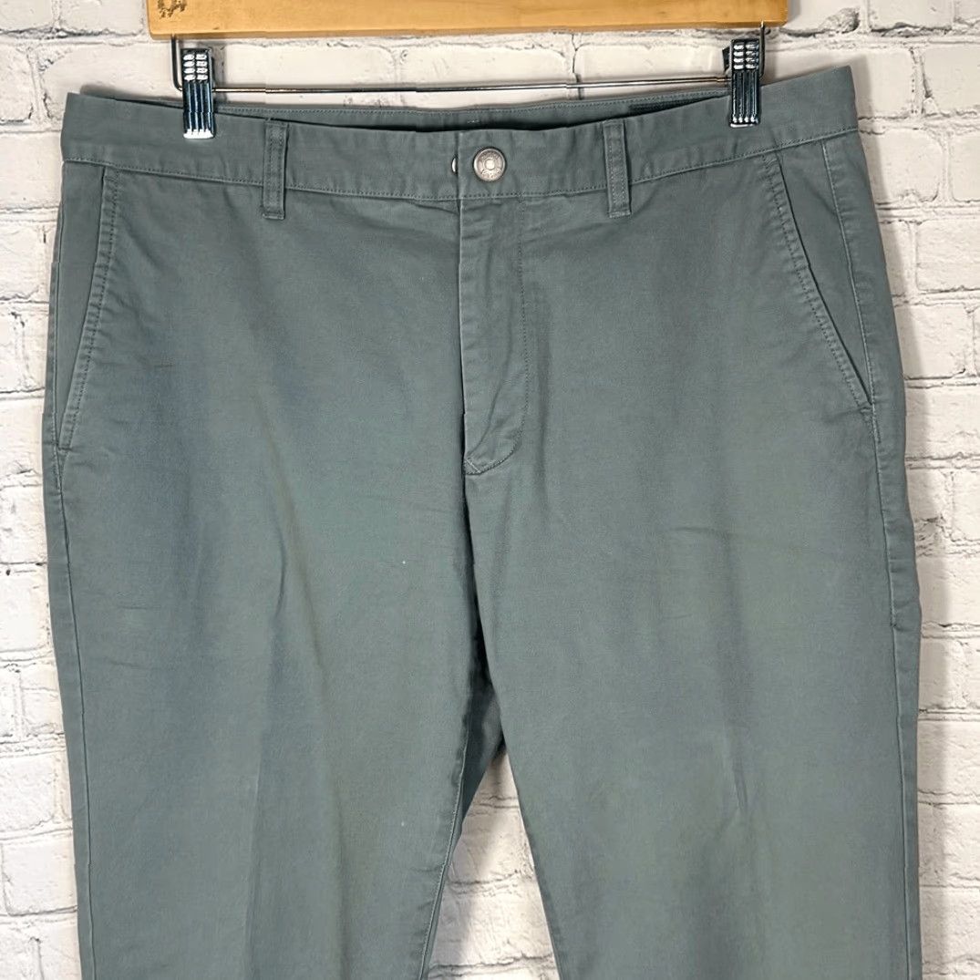 Bonobos VINTAGE Bonobos Mens Khaki Slim Green Chino Pants W34 L34 Size US 32 / EU 48 - 2 Thumbnail