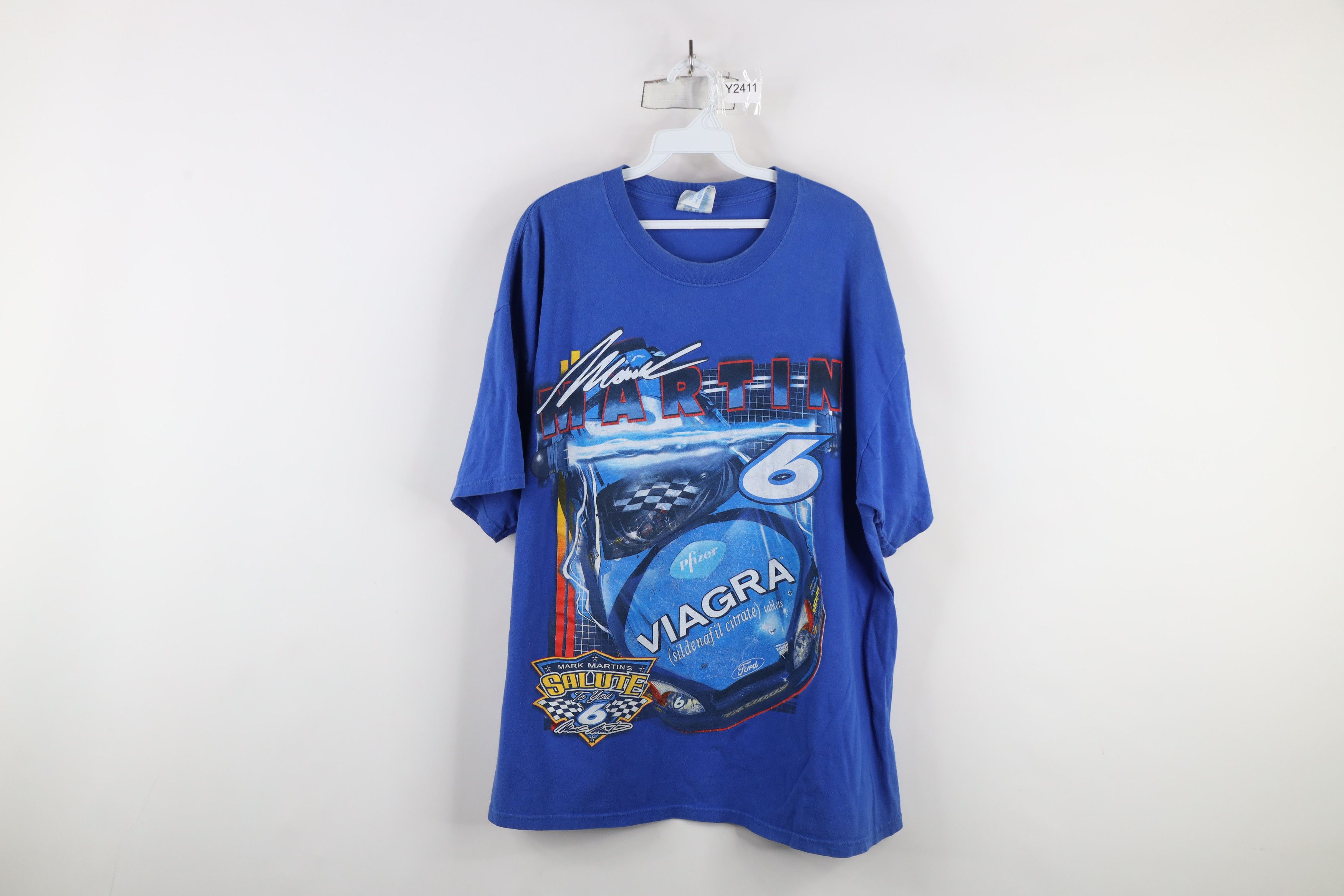 Vintage Vintage 90s Y2K NASCAR Martin Racing All Over Print T-Shirt Size US XL / EU 56 / 4 - 1 Thumbnail