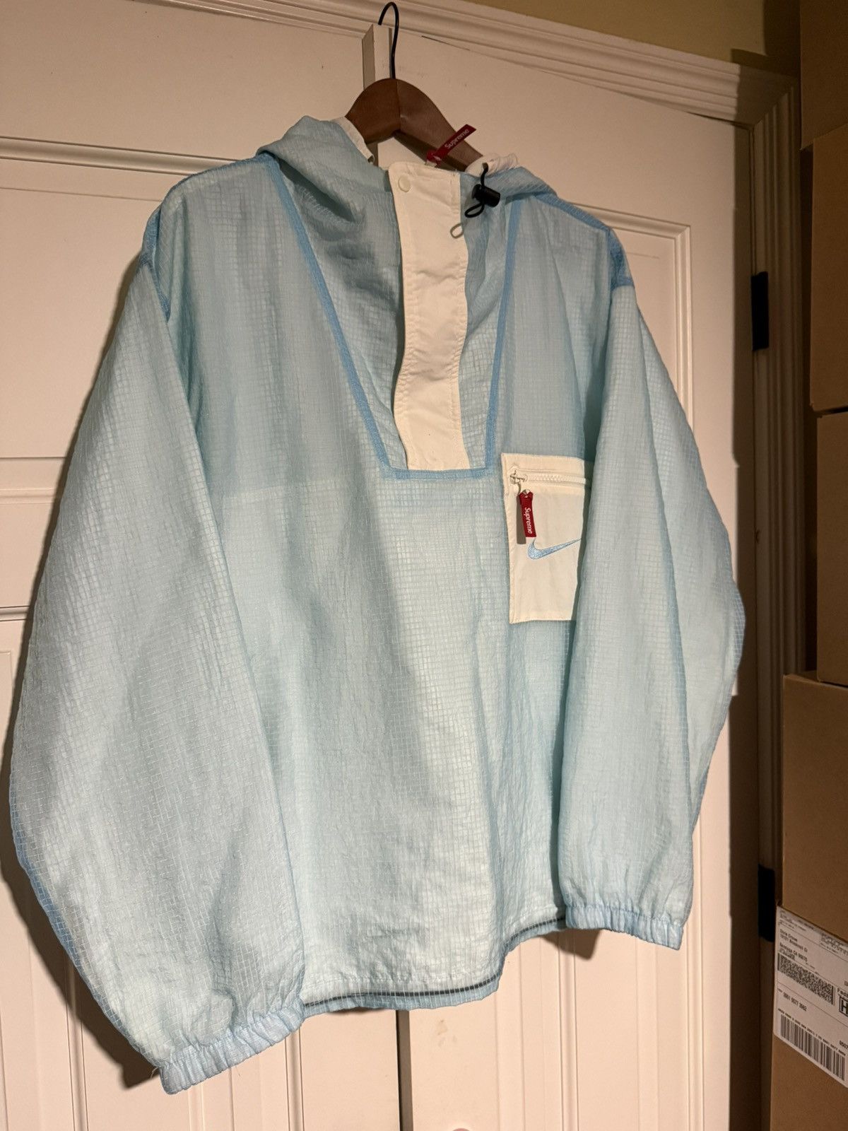 Nike × Supreme Supreme x Nike Jewel Reversible Ripstop Anorak White/Blue Size US L / EU 52-54 / 3 - 5 Thumbnail
