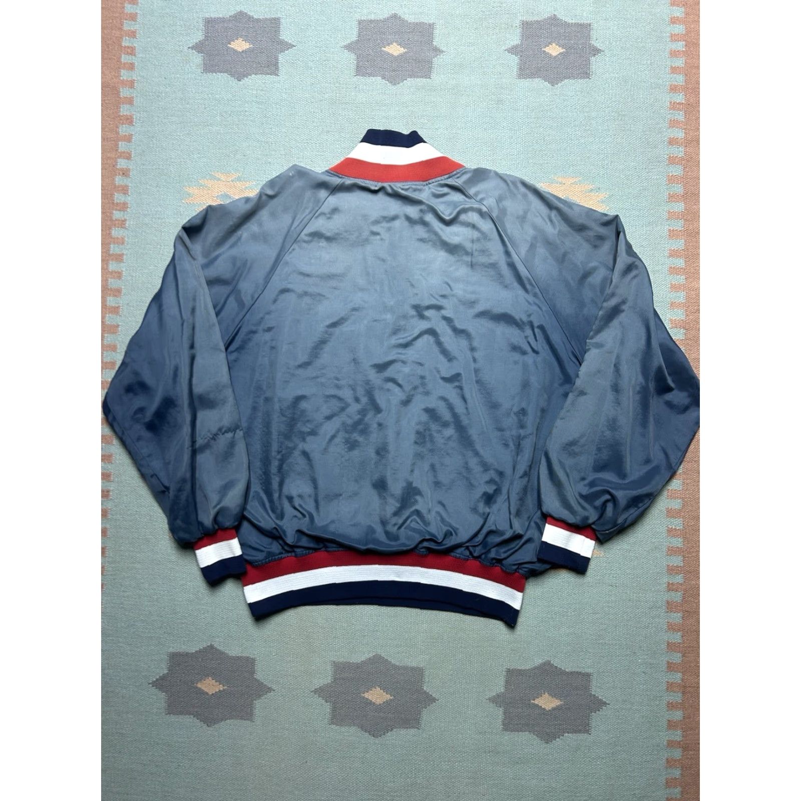 Vintage VINTAGE 80s satin bomber jacket nylon pullover 1/2 zip lined mens 3XL blue jacket satin nylon bomber 80s 90s Honig’s Mens Blue 3XL Zip Jacket Size US XXL / EU 58 / 5 - 6 Thumbnail