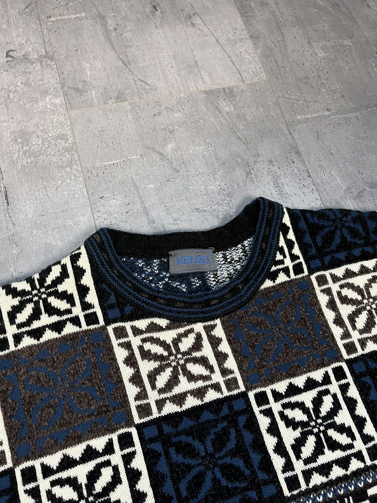 Kenzo × Vintage Kenzo Homme Vintage Sweater Knit Jumper Size US L / EU 52-54 / 3 - 4 Thumbnail