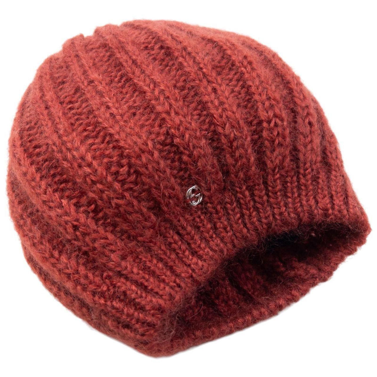 Gucci Vintage 2000s Gucci Wool Knit Beanie Hat Size ONE SIZE - 2 Thumbnail