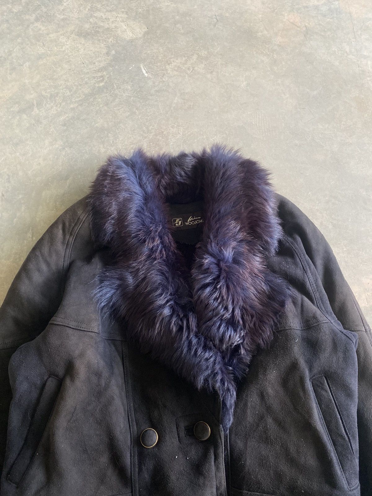 Vintage 1994 KIM WOOJONG B-3 STYLE LEATHER FUR JACKET SHEEPSKIN LGB Size US M / EU 48-50 / 2 - 3 Thumbnail