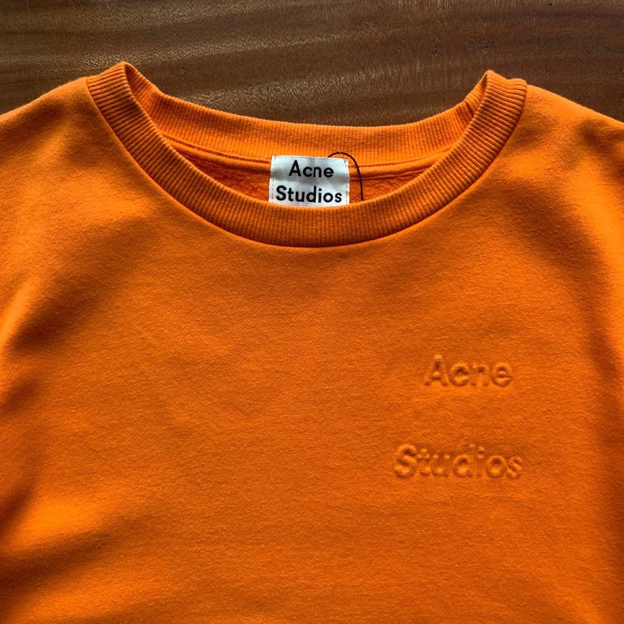 Acne Studios Acne Studios College Slogan PAW14 Orange Sweatshirt Size US M / EU 48-50 / 2 - 2 Thumbnail