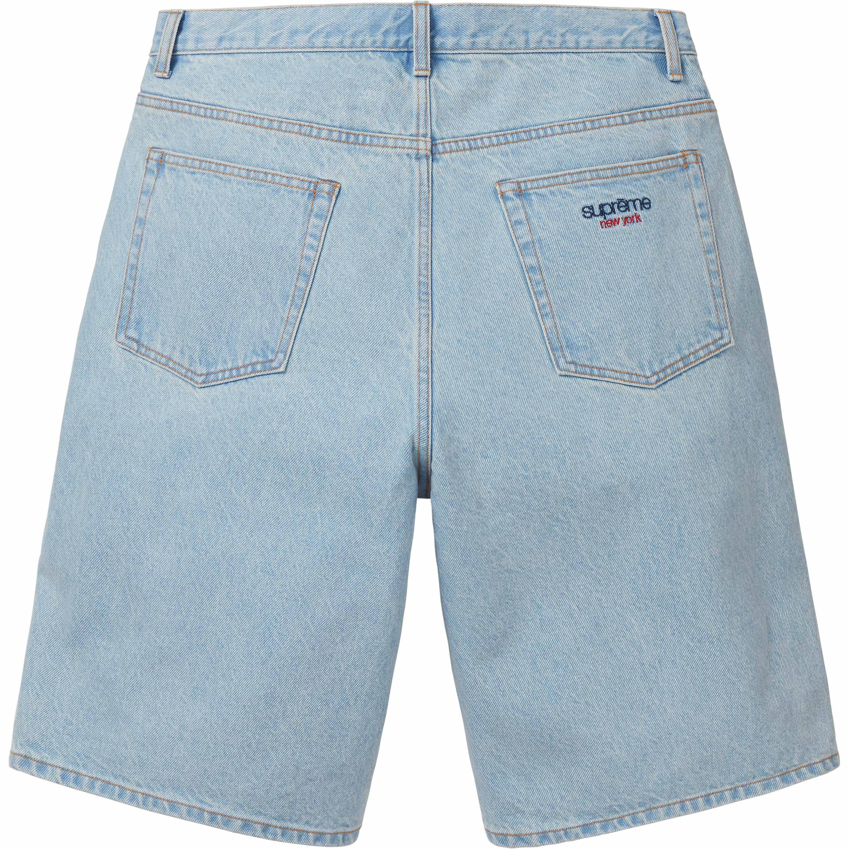 image of Supreme Baggy Denim Short in Washed Indigo, Men's (Size 38)