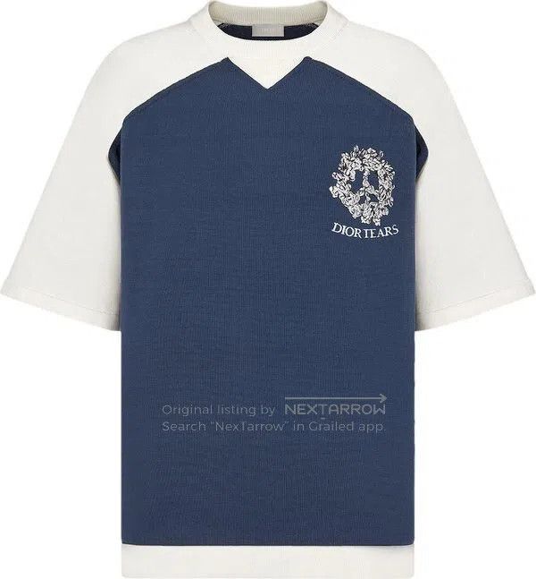 Dior Dior Embroidered Logo Blue and White Short Sleeve Size US L / EU 52-54 / 3 - 7 Thumbnail