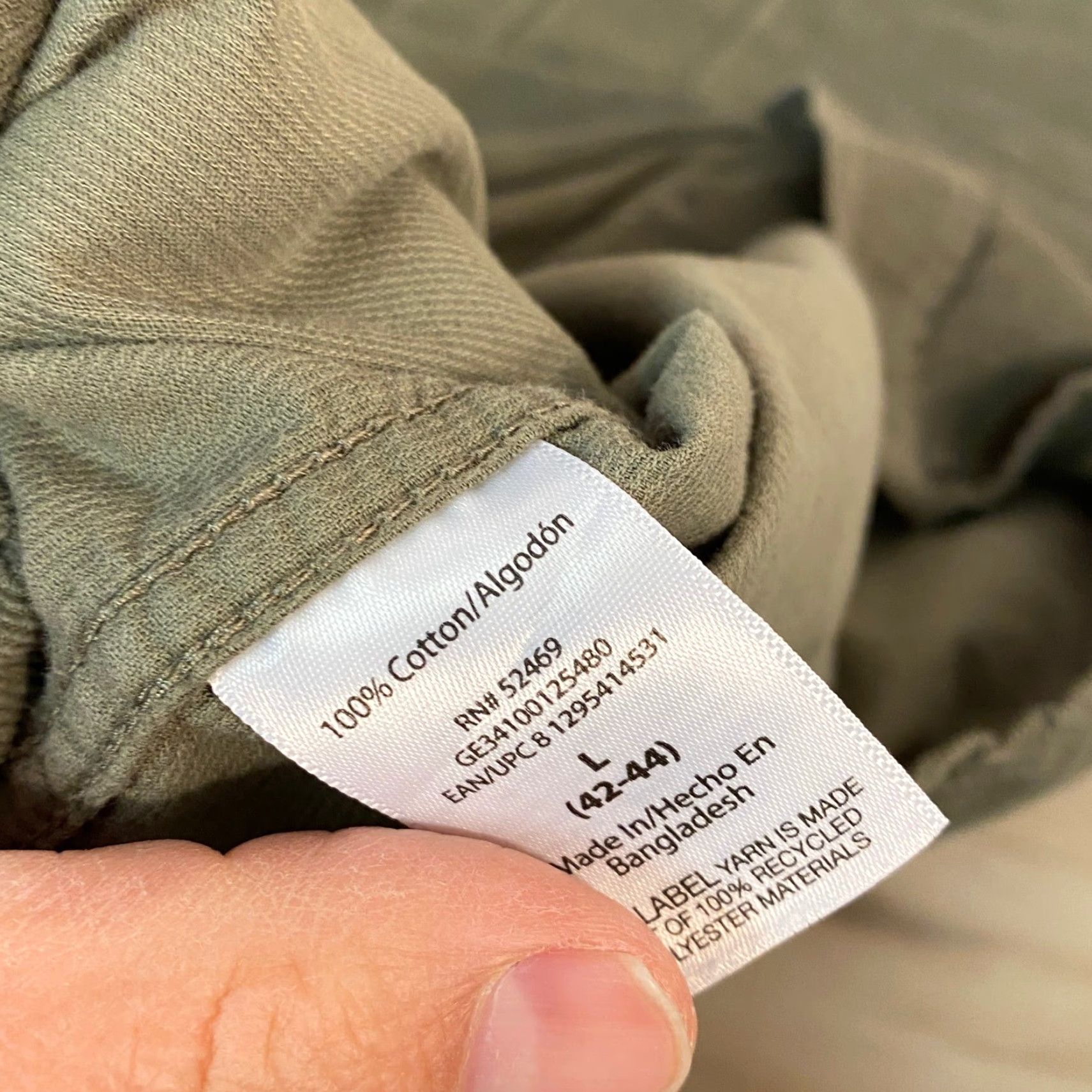 George George Shirt Long Sleeve Corduroy Button-Up Men Large Green Casual Work Size US L / EU 52-54 / 3 - 6 Thumbnail