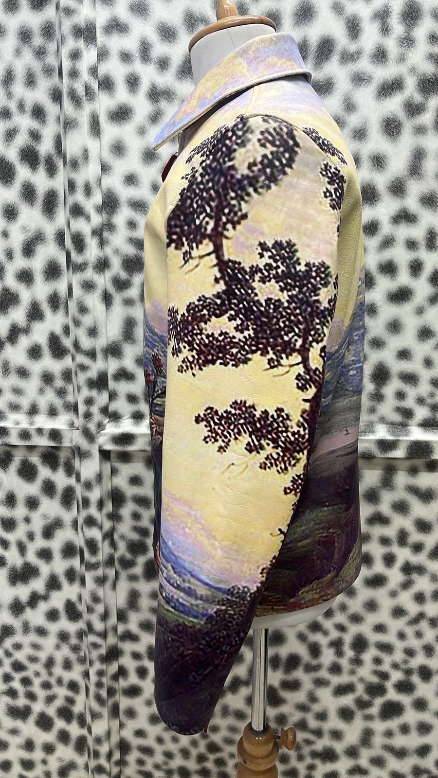 ILLUMINATION: Printed Leather Jacket