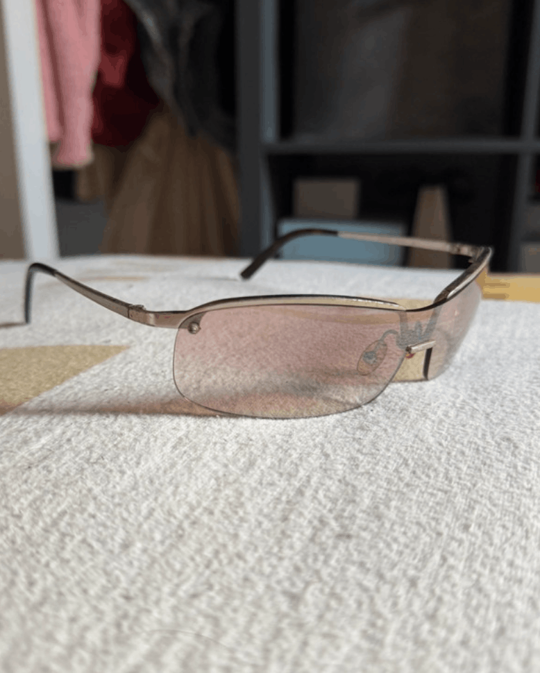 Prada × Vintage PRADA Sunglasses Rimless Sport Metal Frame Shield Wrap Size ONE SIZE - 1 Thumbnail