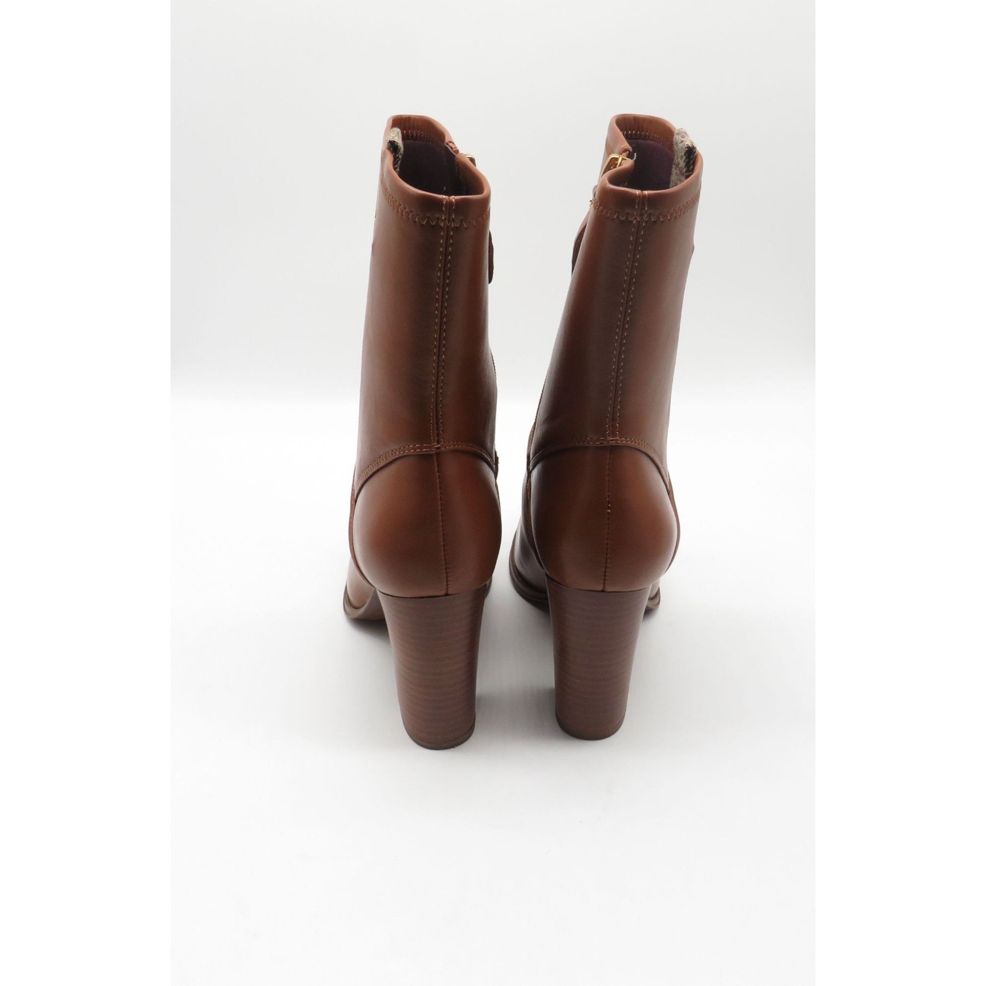 Franco Sarto Franco Sarto Cognac Faux Leather Heeled Ankle Boots 9.5M Zi Size US 9.5 / IT 39.5 - 6 Thumbnail