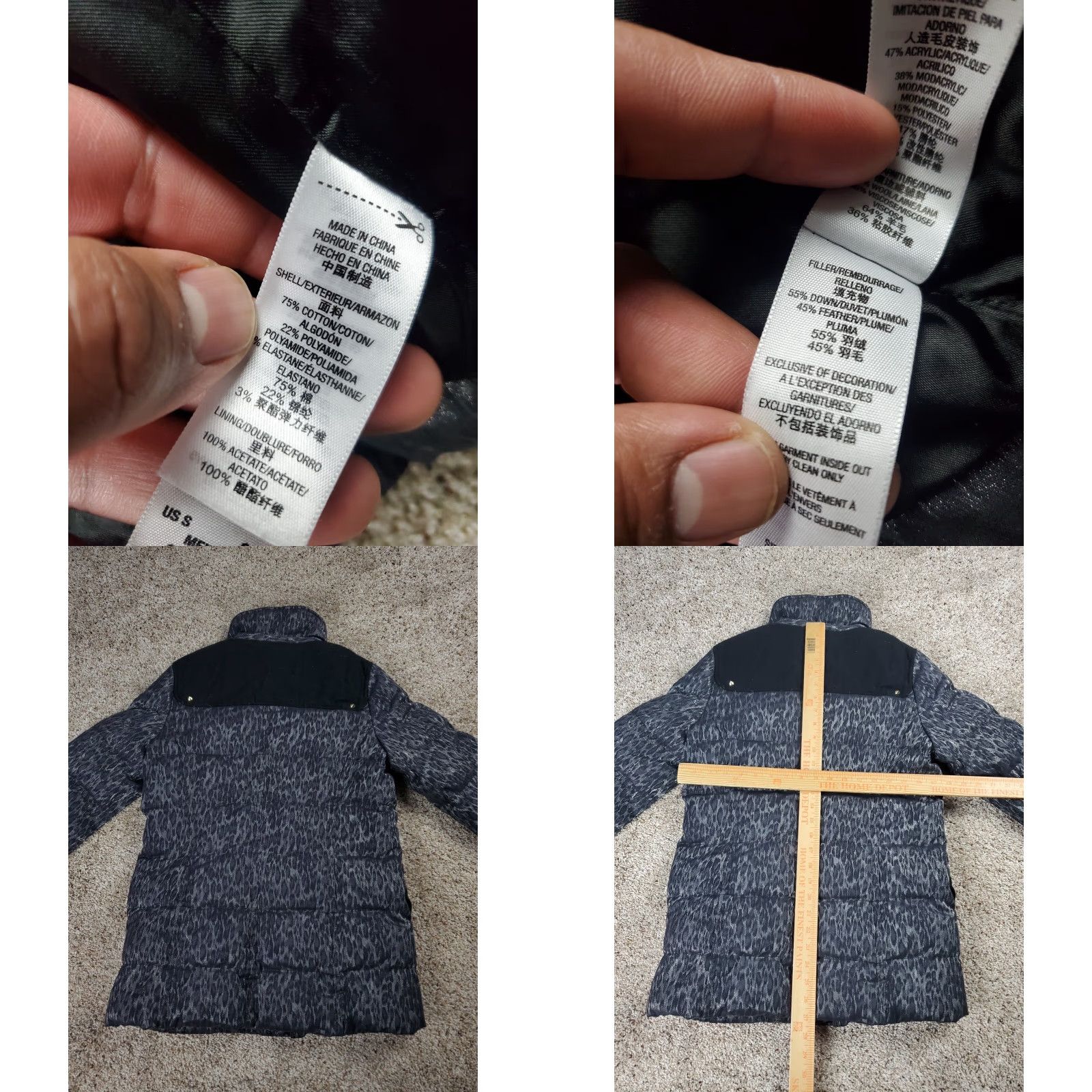 Juicy Couture Juicy Couture Down Puffer Jacket Womens Gray Leopard Print Full Zip Pocket Size S Size S / US 4 / IT 40 - 8 Thumbnail