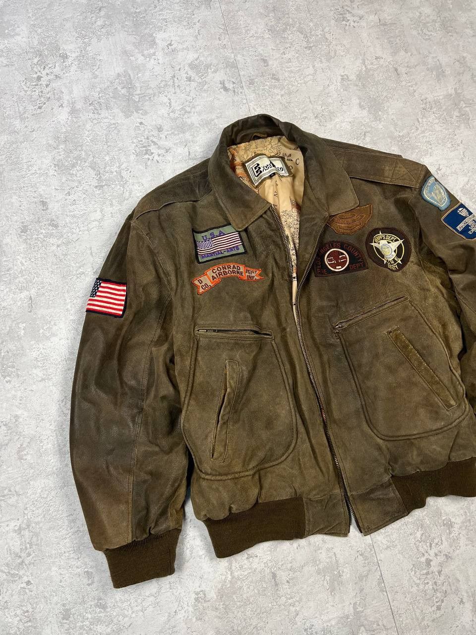 Excelled Vintage Excelled Leather Jacket Military Army Patches USA Size US XL / EU 56 / 4 - 3 Thumbnail