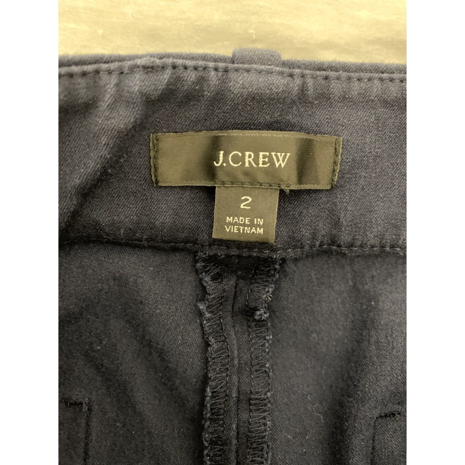 J.Crew J.CREW Wide Leg Pants Bi-Stretch Cotton High Waist Navy Women's 2 Cropped Size 26" / US 2 / IT 38 - 7 Thumbnail