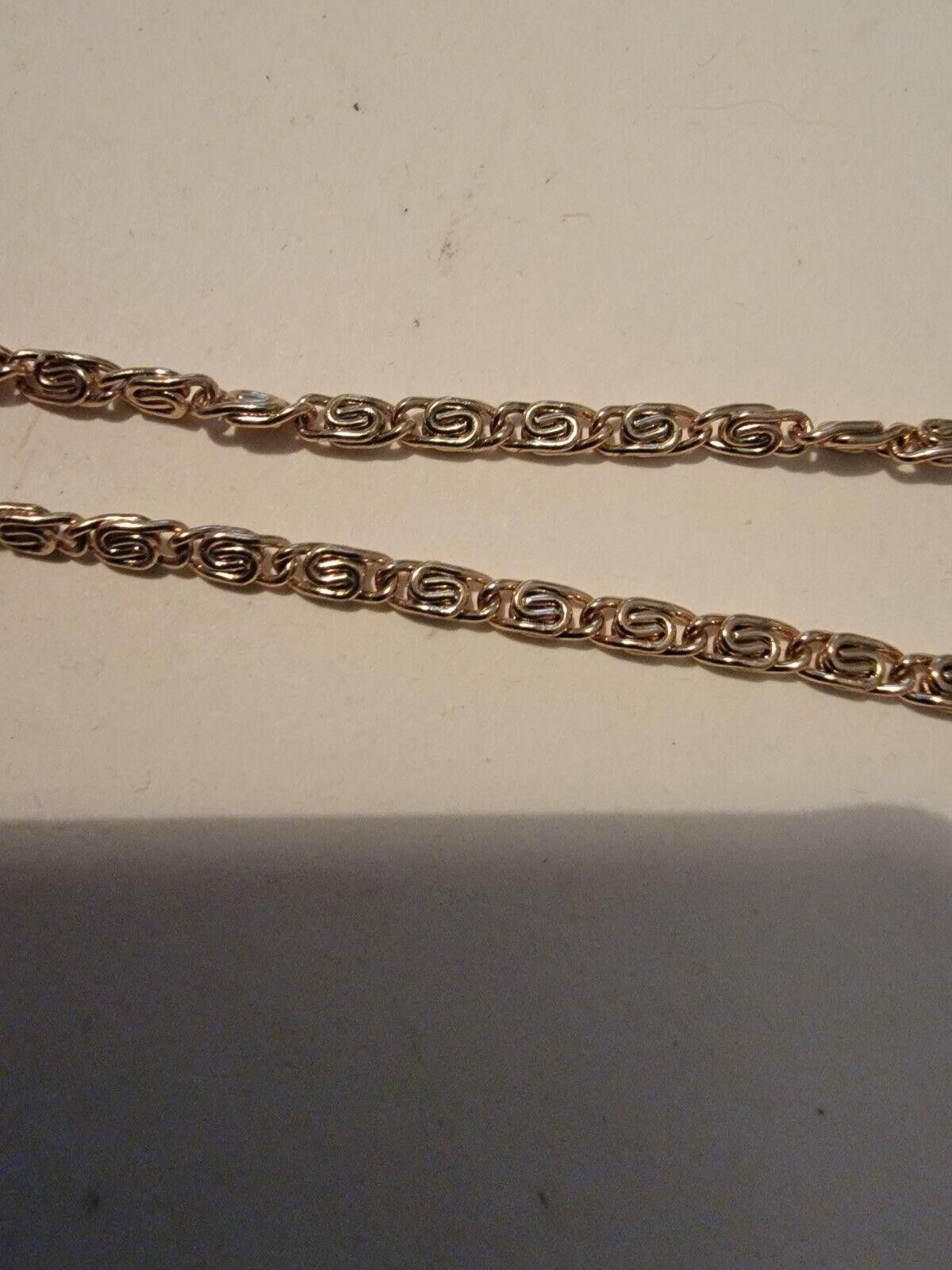 The Unbranded Brand 18k GP Stamped Gold Plated Chain Cuff Bracelet Tennis Size ONE SIZE - 4 Thumbnail