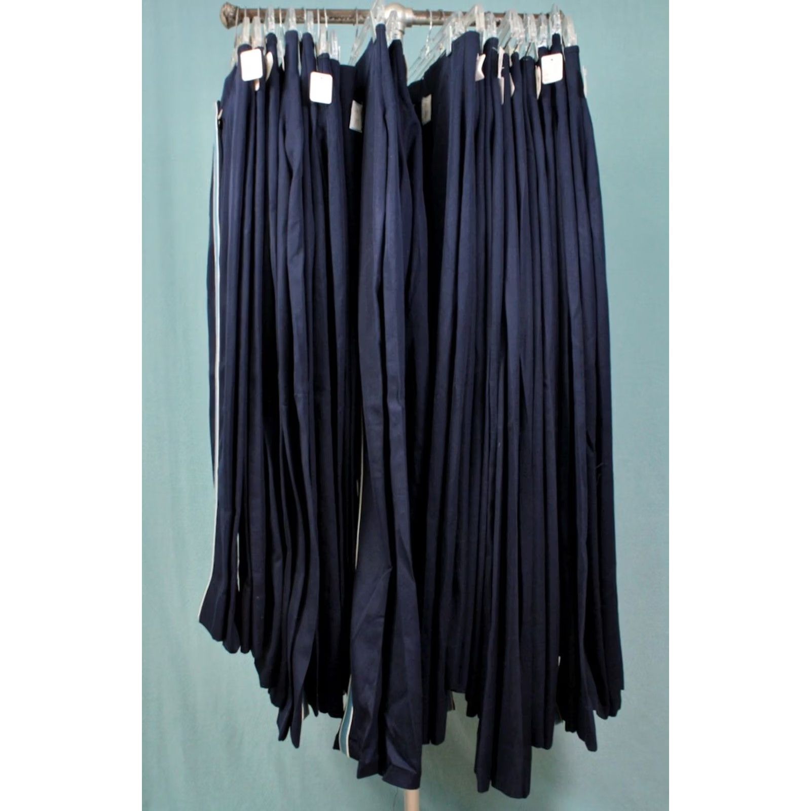 Vintage VINTAGE 1970s Dark Blue Band Pants Lot of 18 Sizes 26-28 70s Size US 26 / EU 42 - 2 Thumbnail