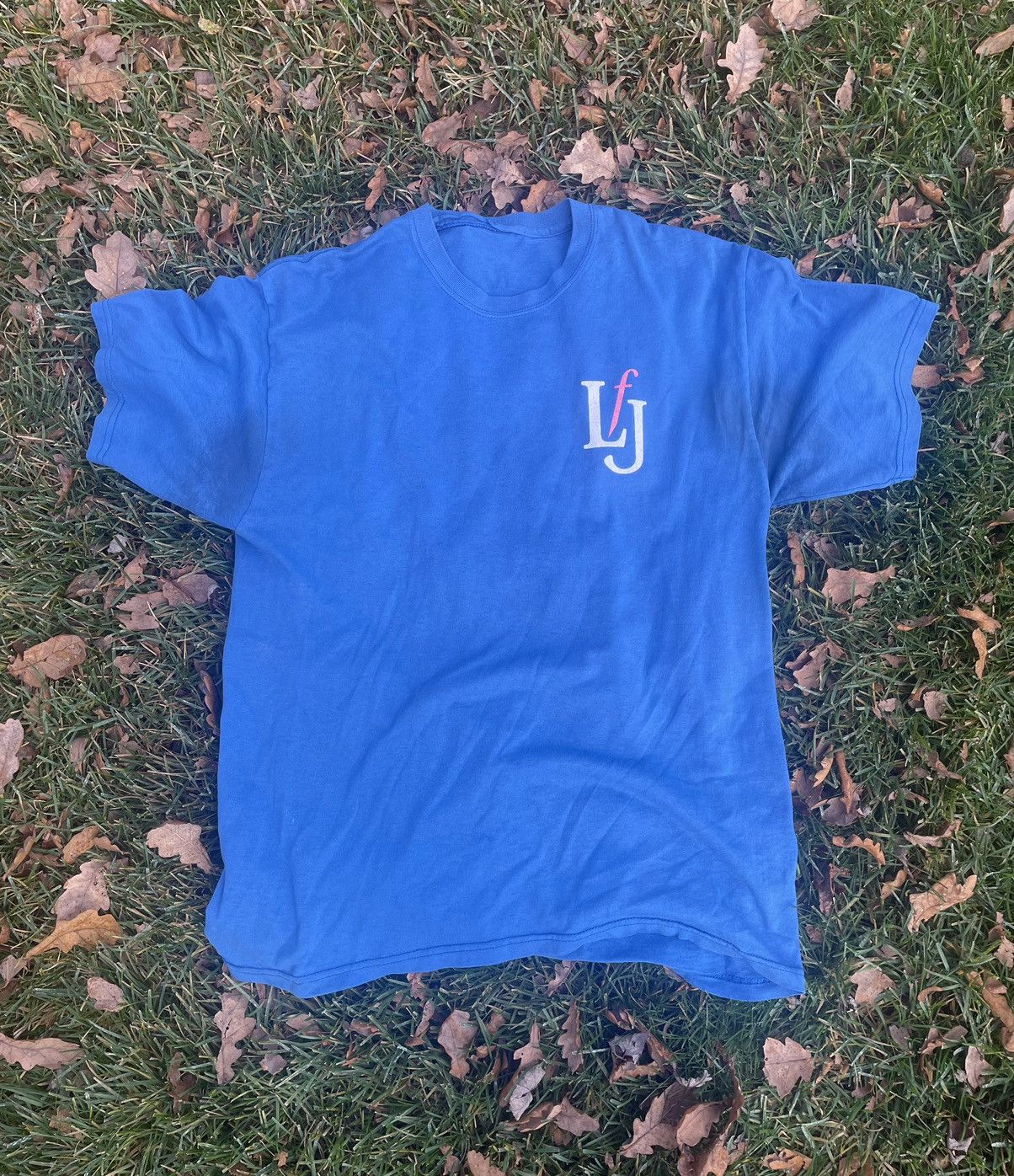 Other × Vintage Blue Living for Jesus Christ big logo graphic tee shirt. Size US L / EU 52-54 / 3 - 3 Thumbnail