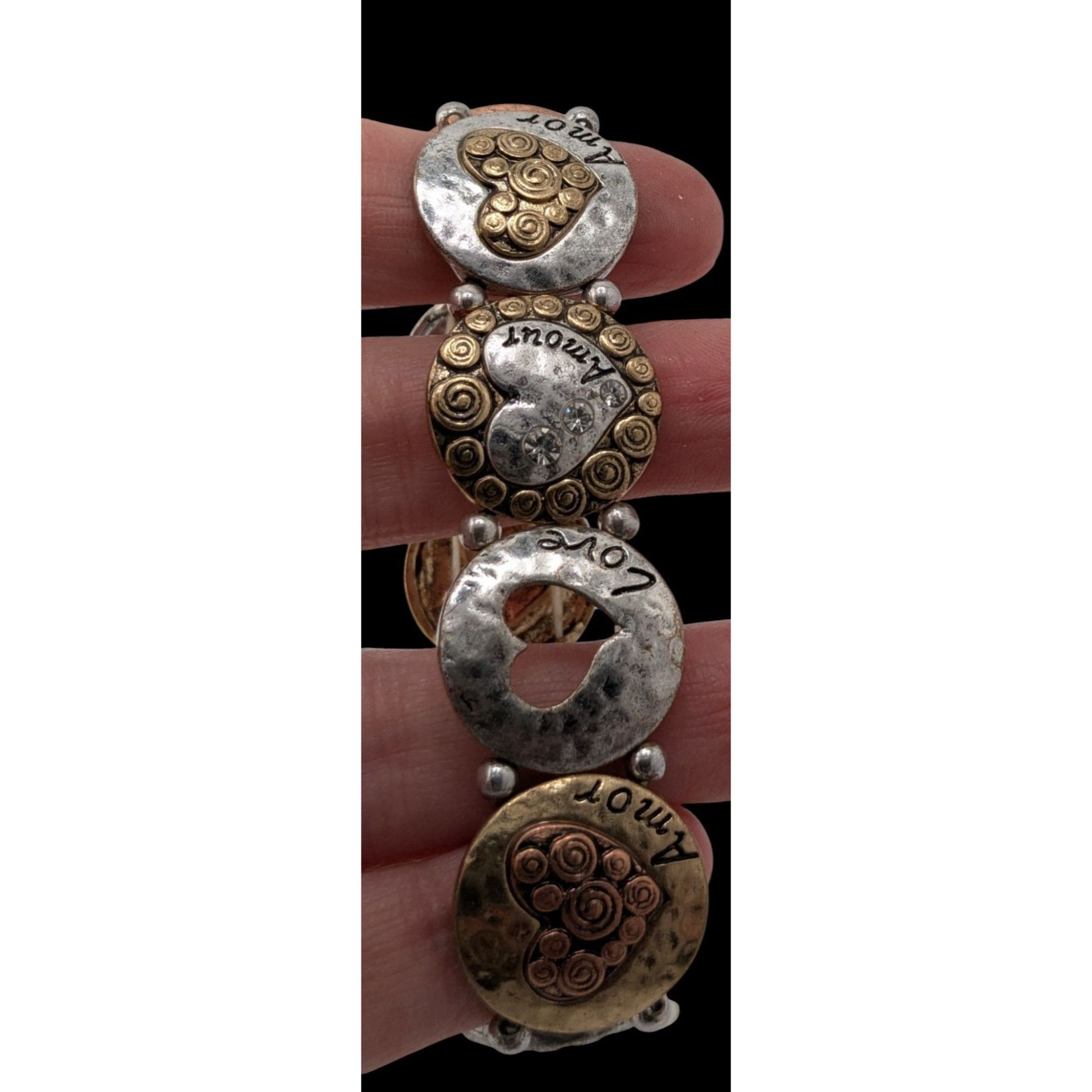 Other Rustic Love & Amour Multicolor Stretch Bracelet Heart Size ONE SIZE - 2 Thumbnail