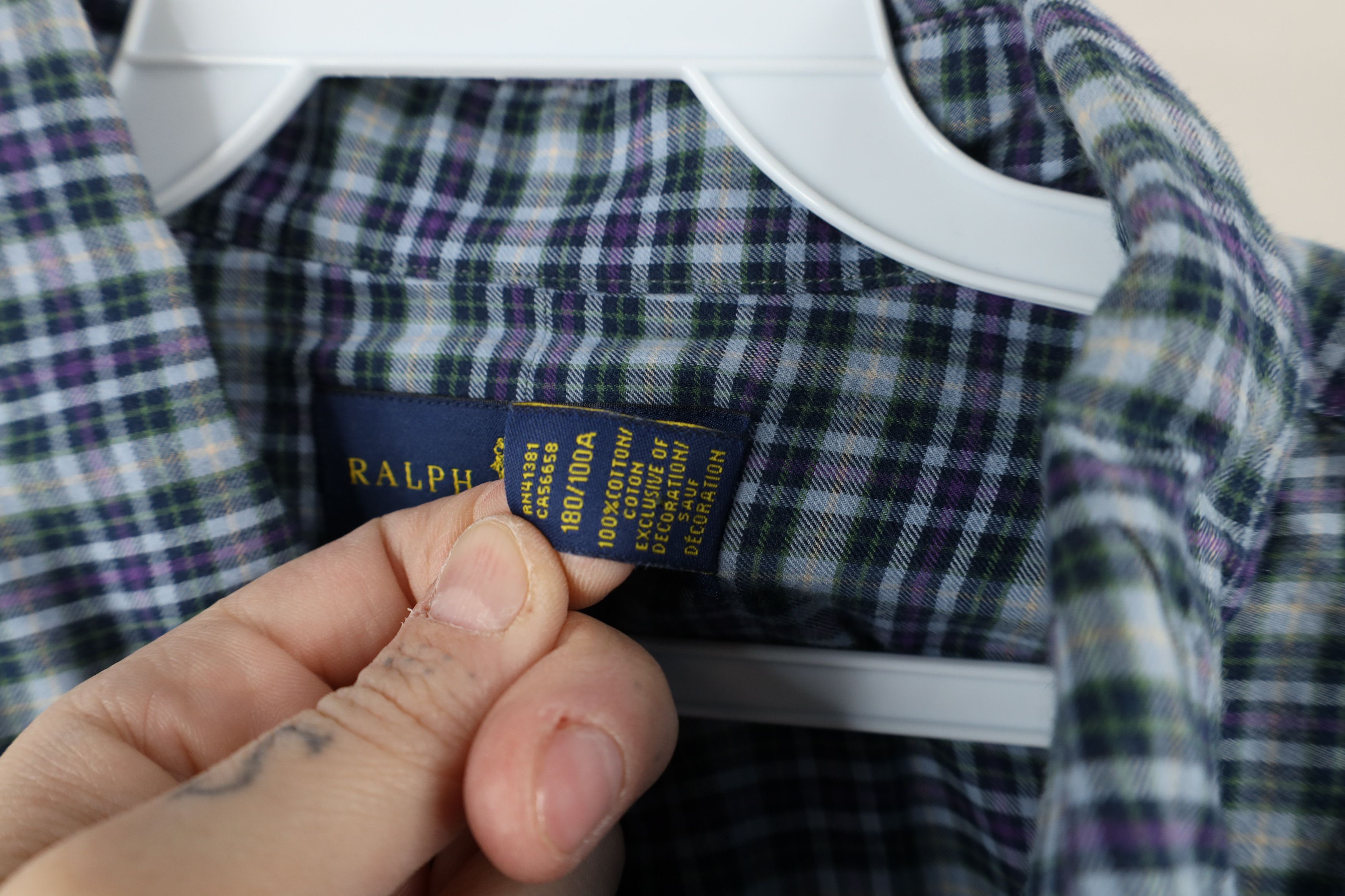 Ralph Lauren × Vintage Vintage Ralph Lauren Lightweight Collared Button Down Shirt Size US L / EU 52-54 / 3 - 6 Thumbnail