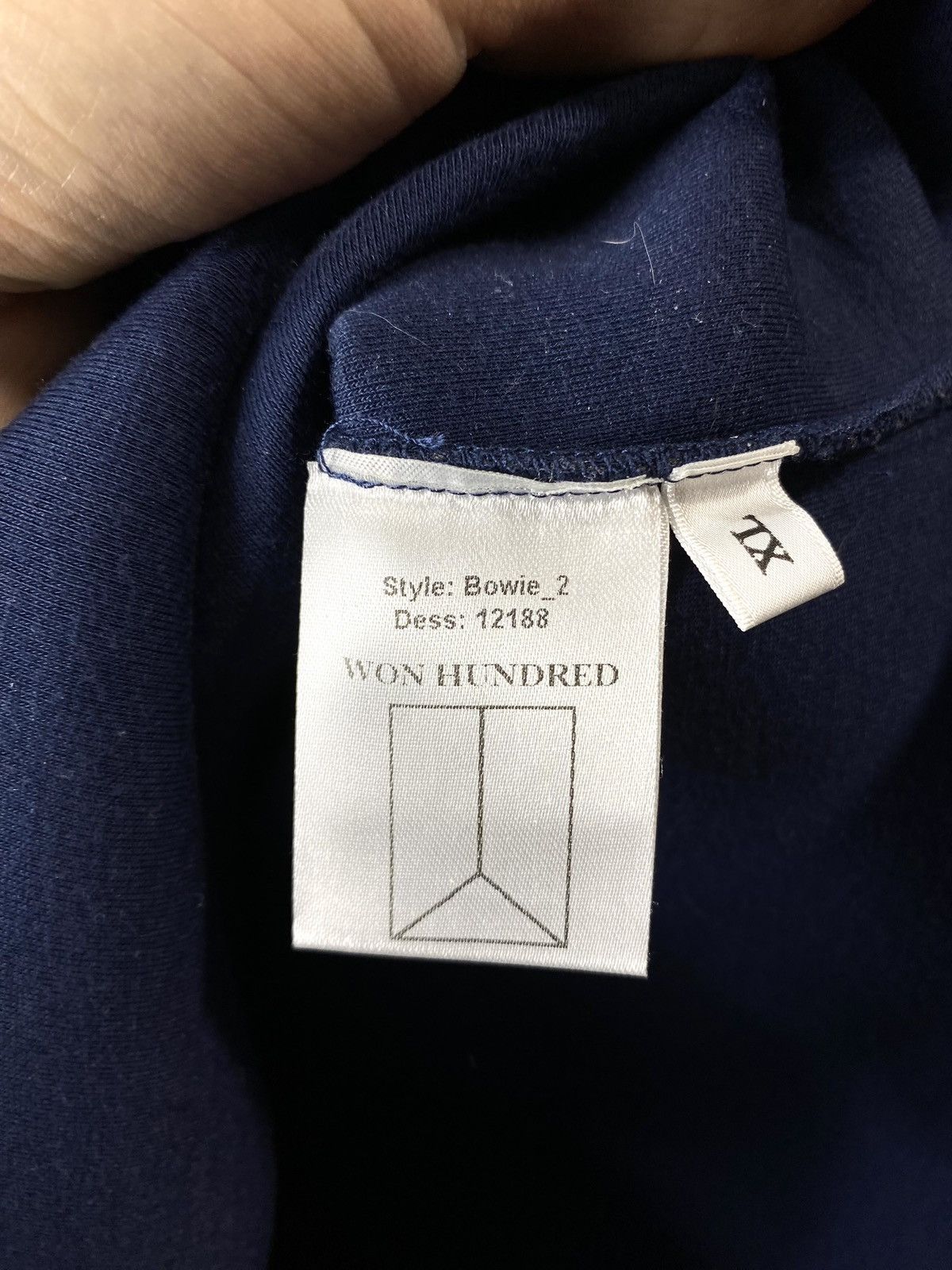 Won Hundred Rare! Won Hundred Sweatshirt Navy Luxury Size US XL / EU 56 / 4 - 6 Thumbnail