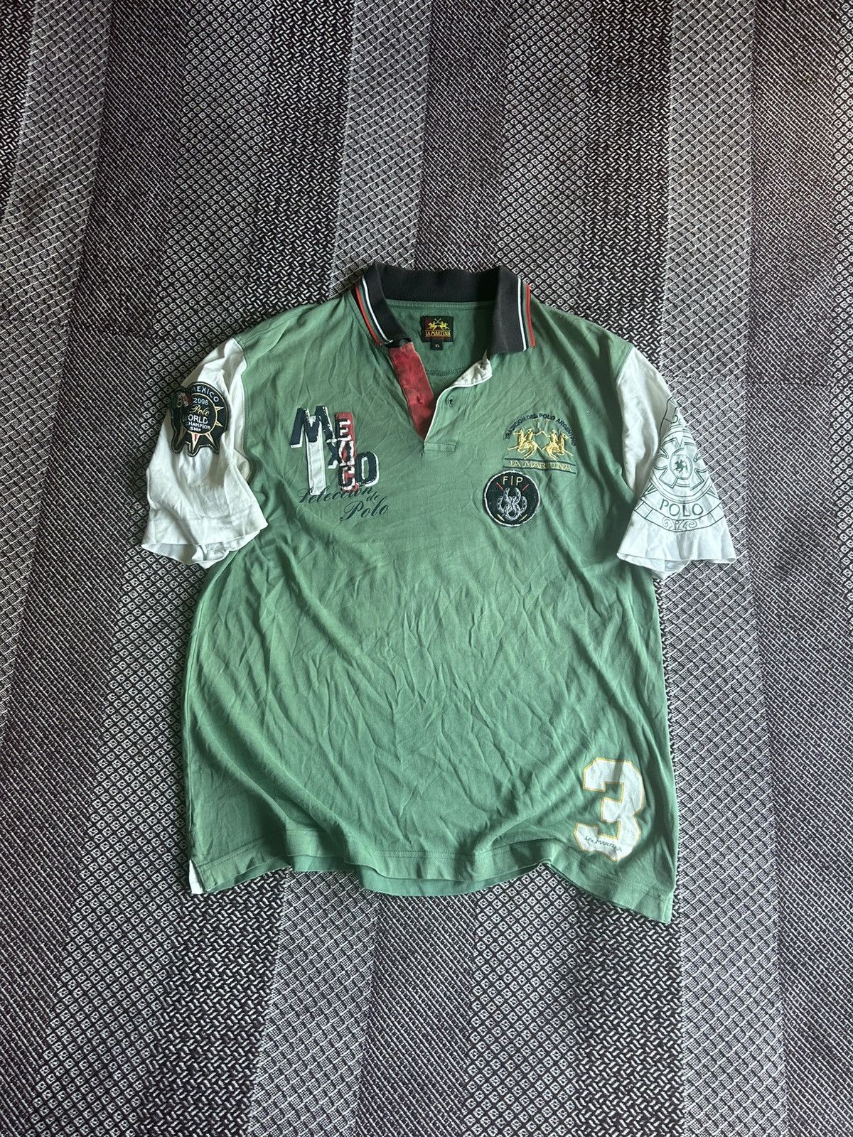 Vintage La Martina Vintage Polo T-shirt Big Logo Thrashed Condition Size US XL / EU 56 / 4 - 1 Thumbnail