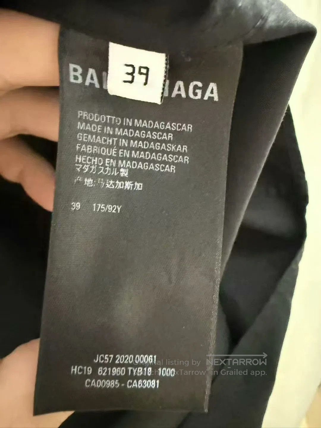 Balenciaga black long sleeve shirt with embroidery. Size US L / EU 52-54 / 3 - 5 Thumbnail